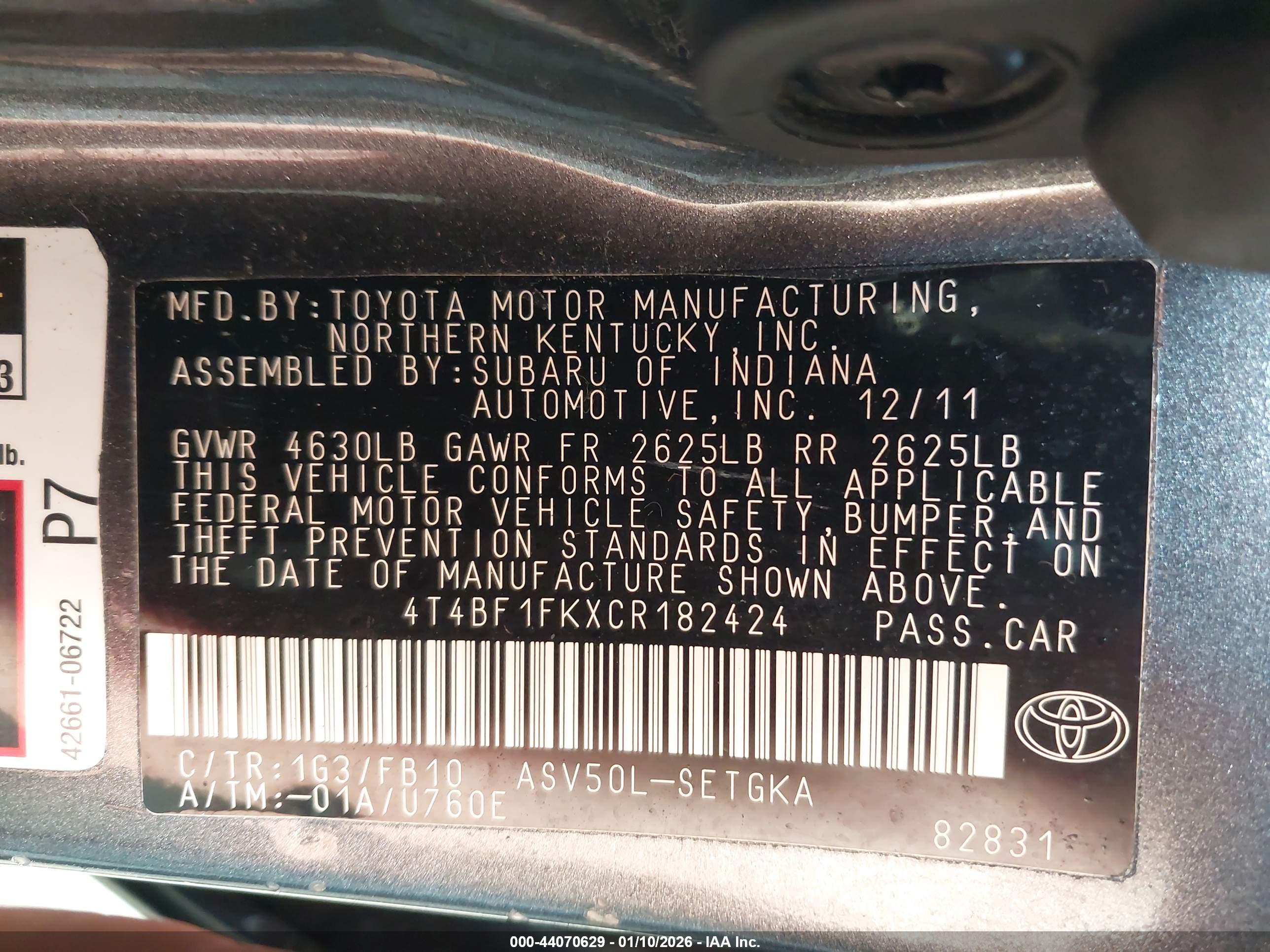 TOYOTA CAMRY image 9