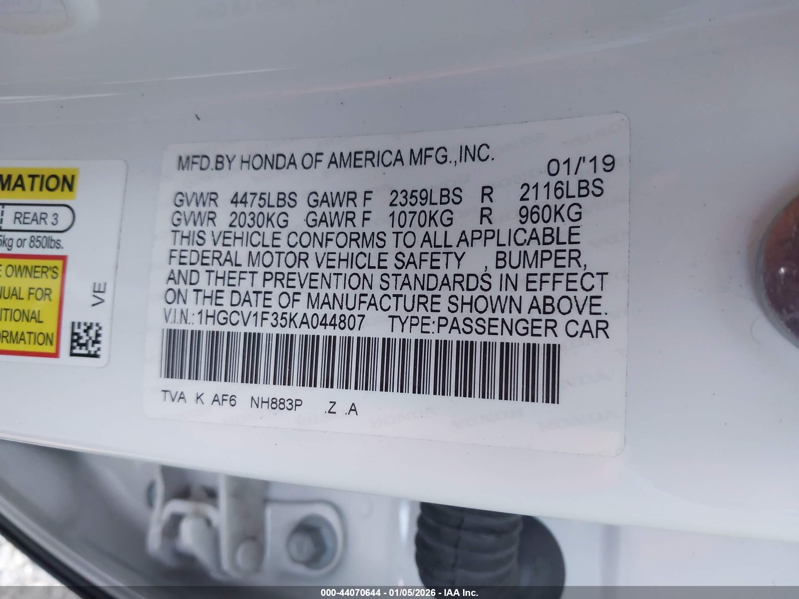 HONDA ACCORD image 9