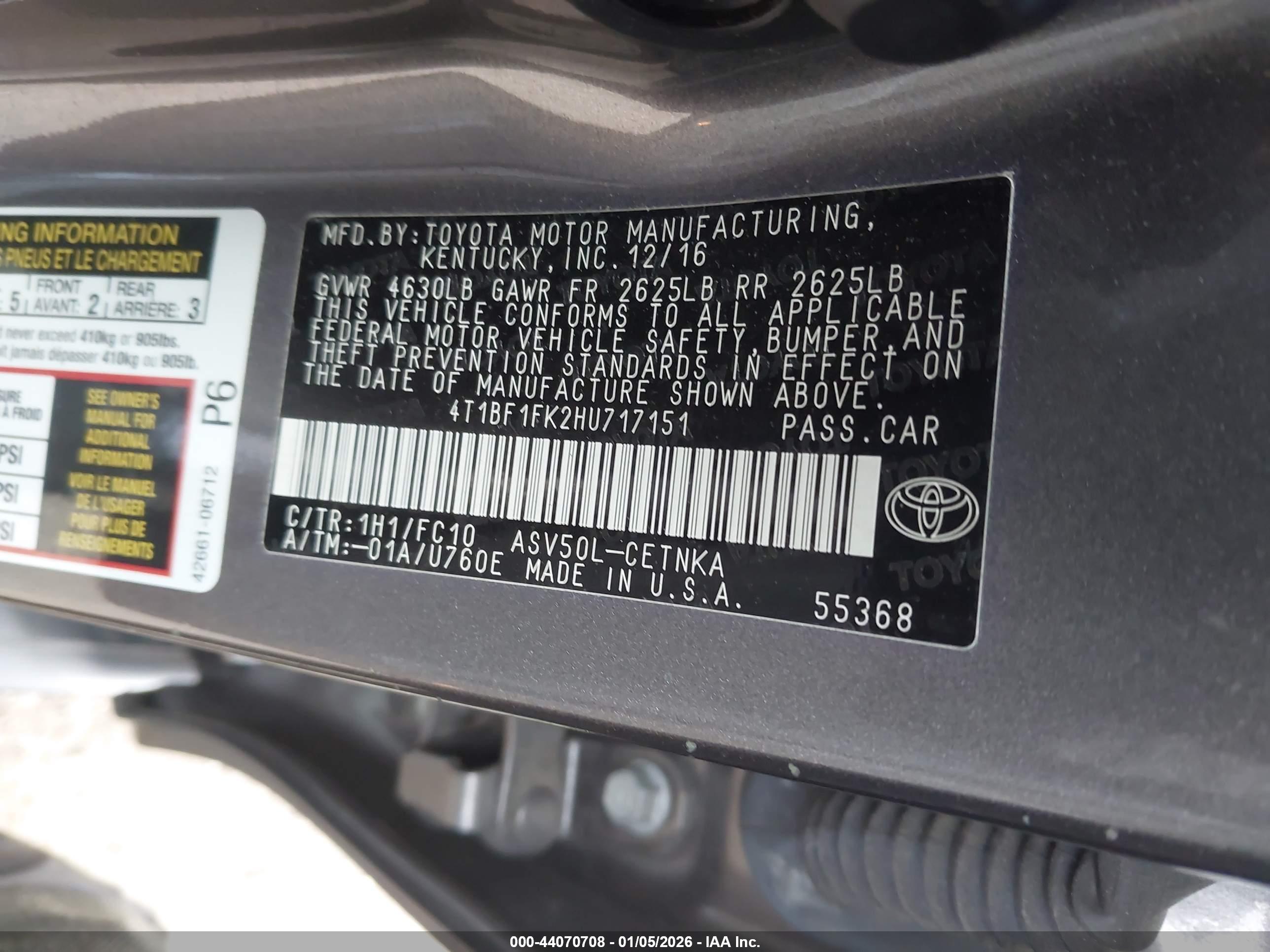 TOYOTA CAMRY image 9
