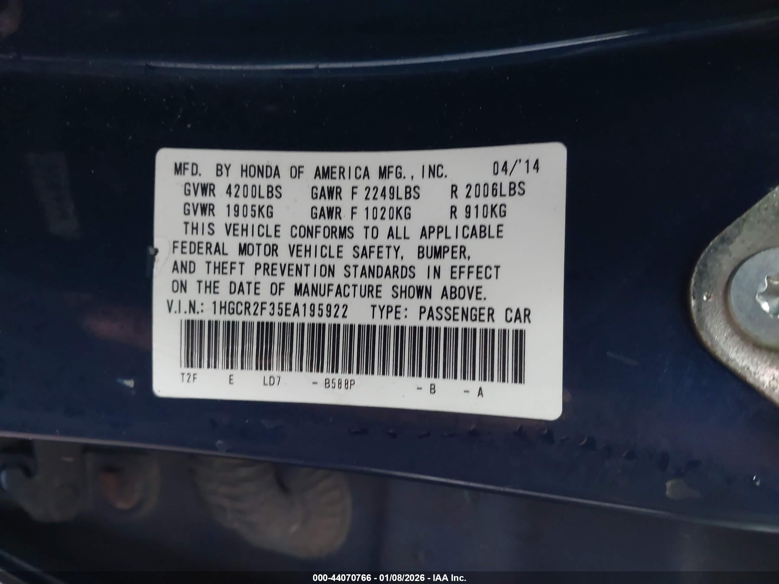 HONDA ACCORD image 9