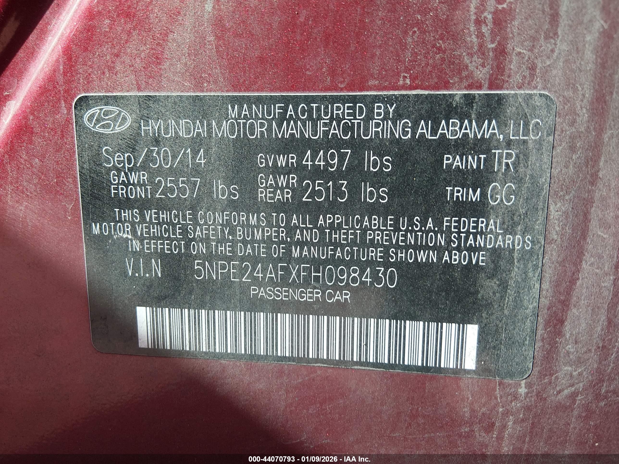 HYUNDAI SONATA image 9