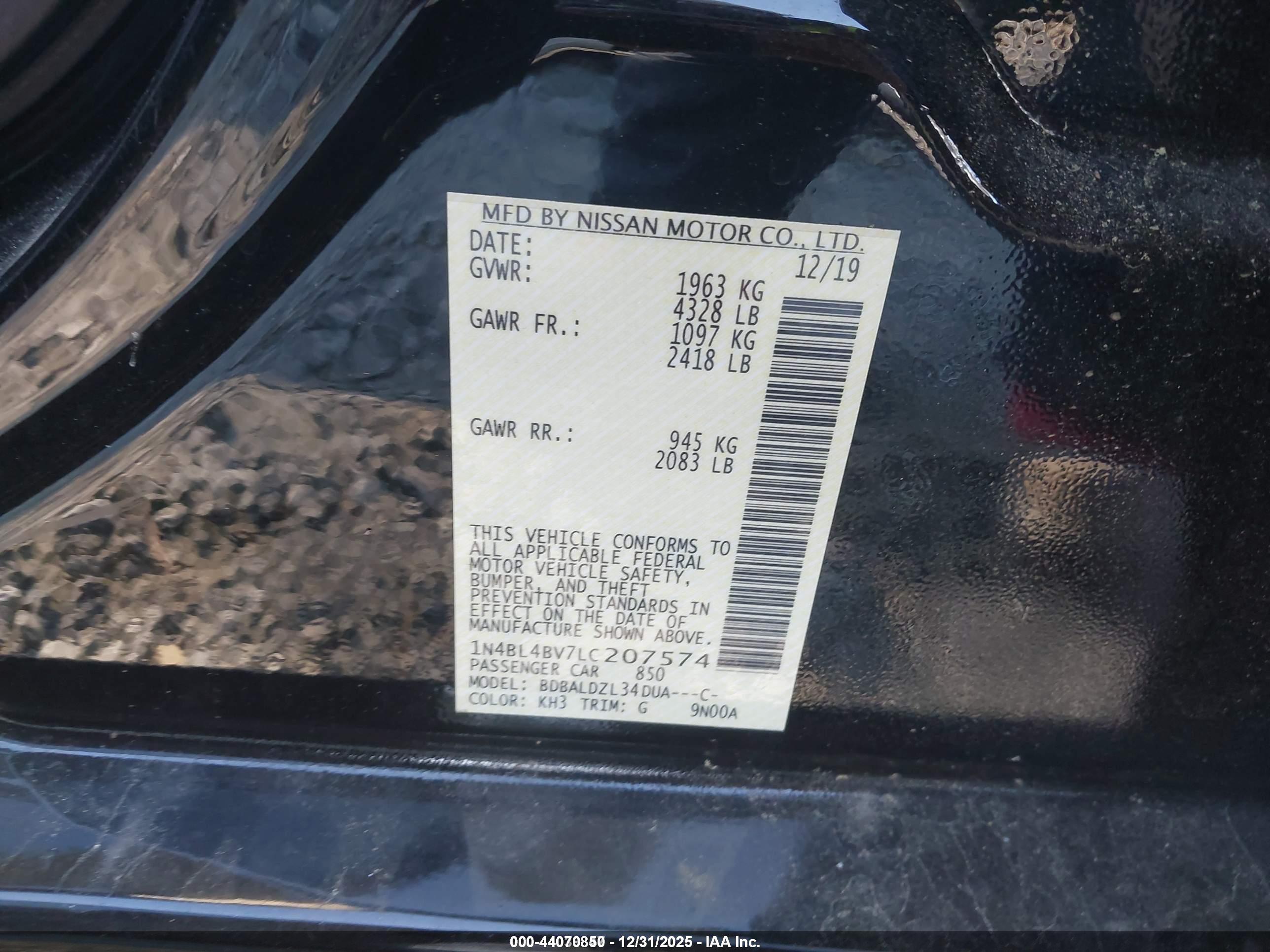 NISSAN ALTIMA image 9