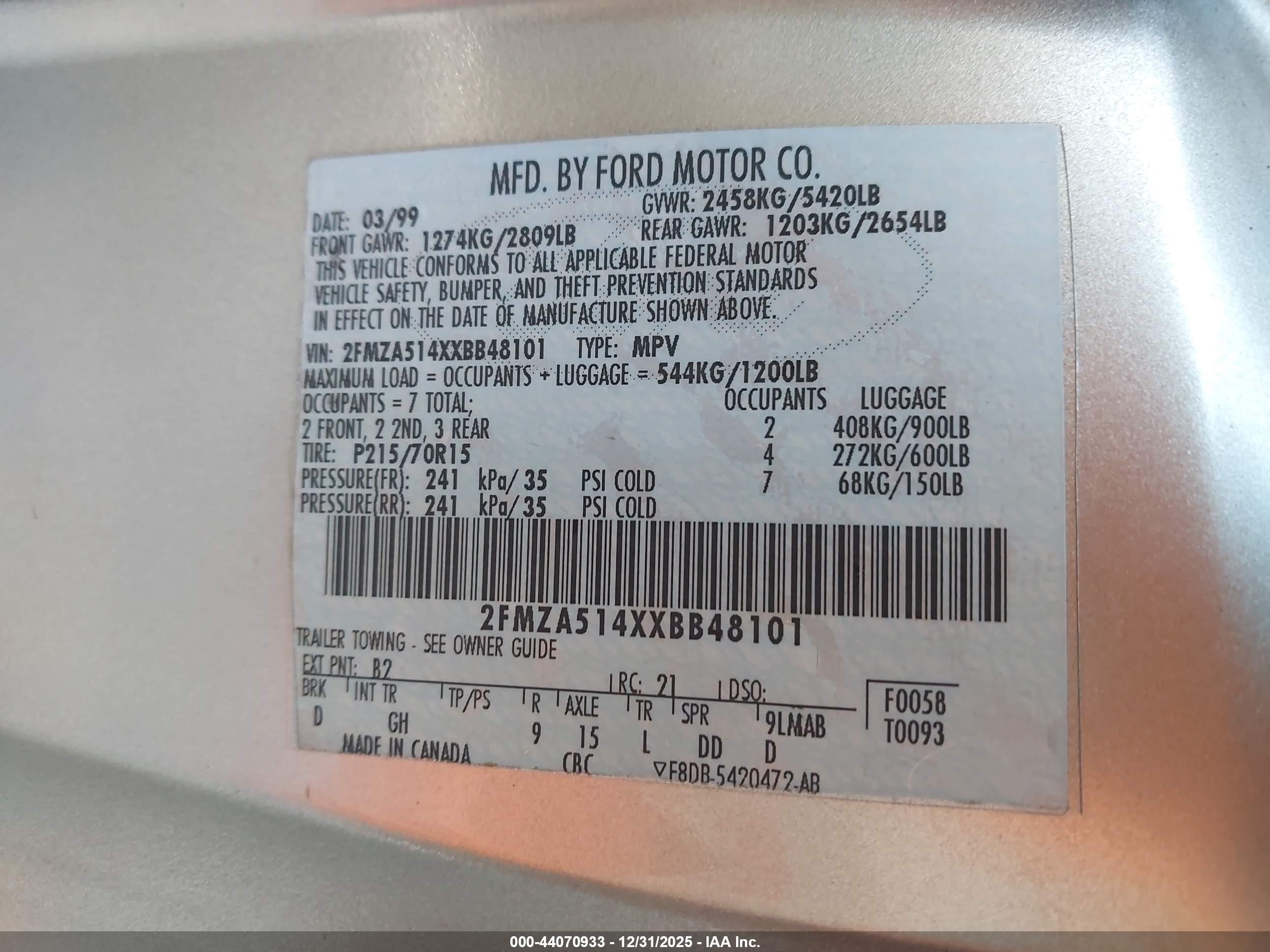 FORD WINDSTAR image 9