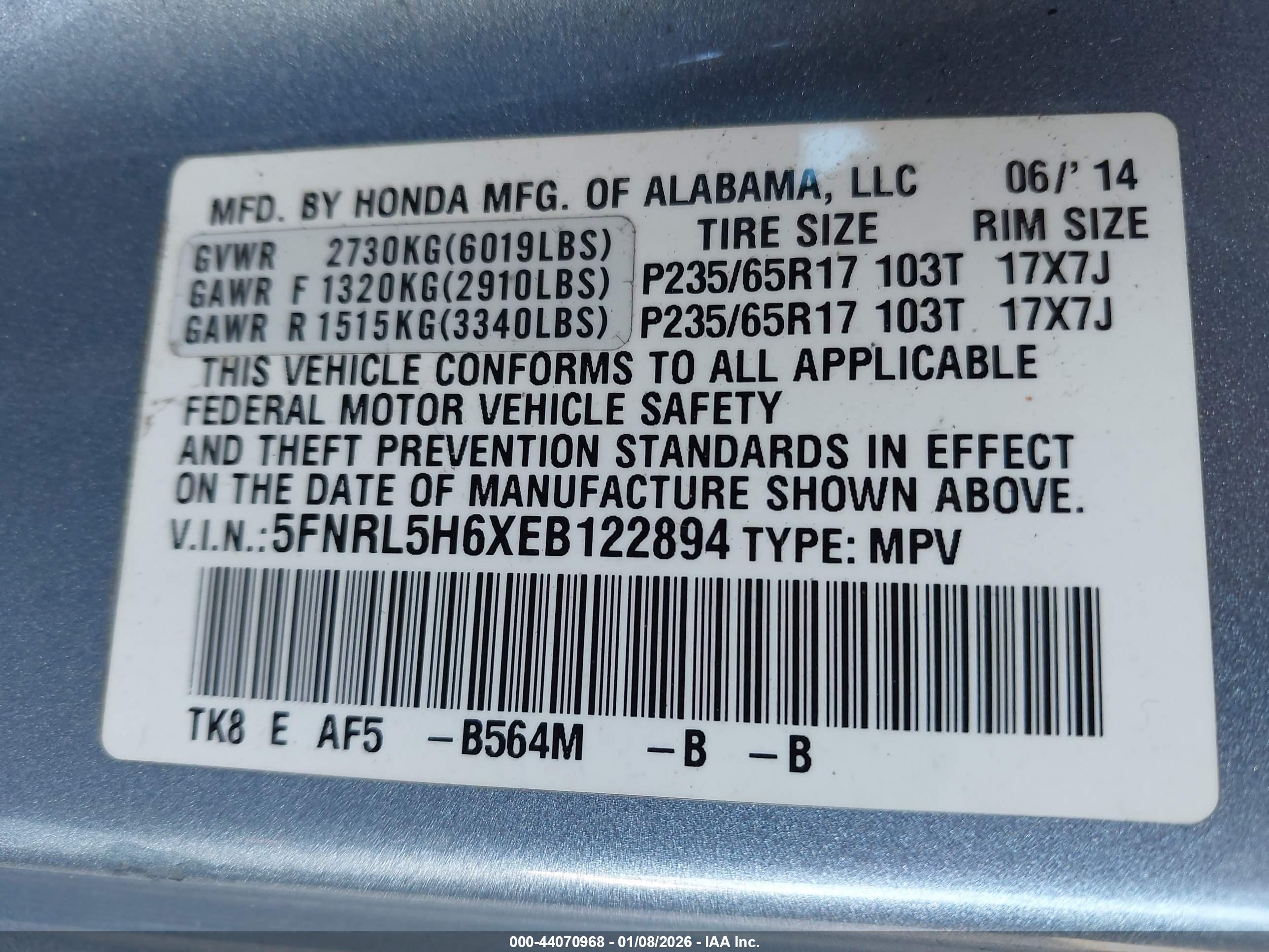 HONDA ODYSSEY image 9