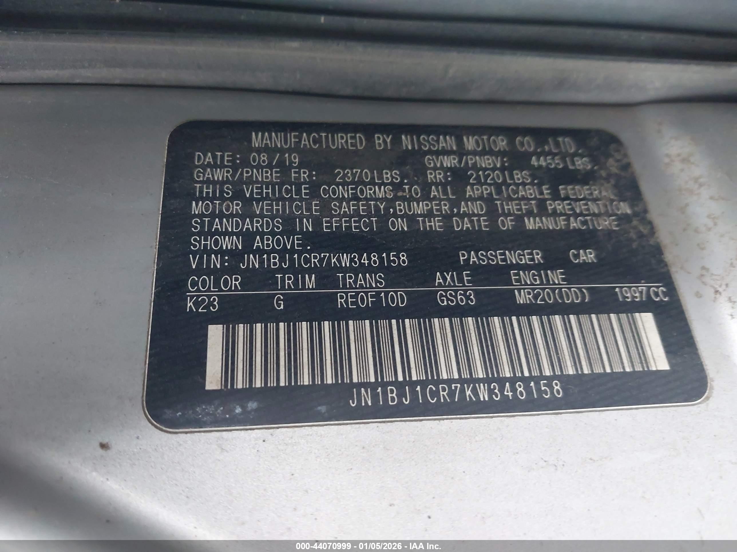 NISSAN ROGUE image 9