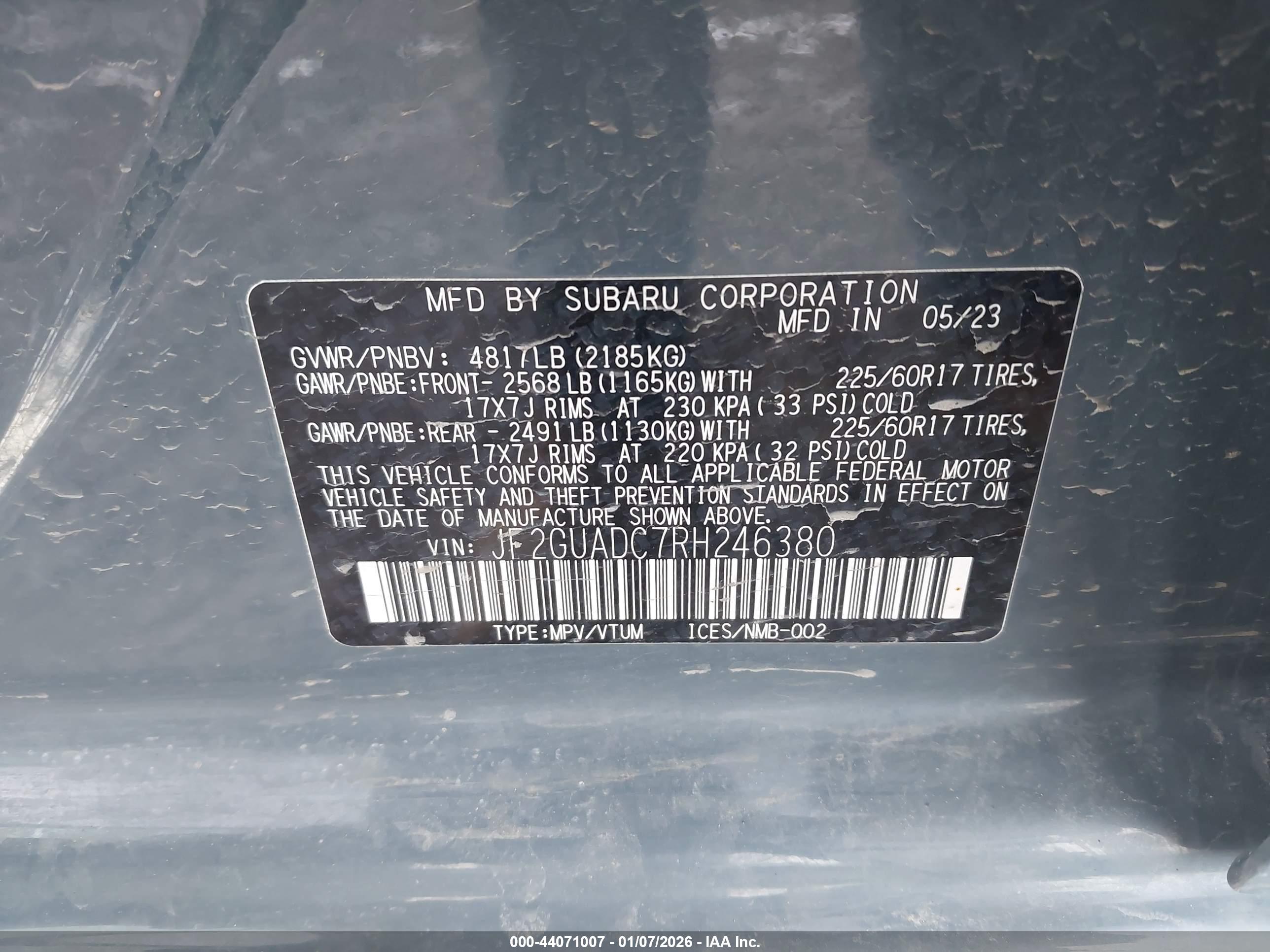 SUBARU CROSSTREK image 9