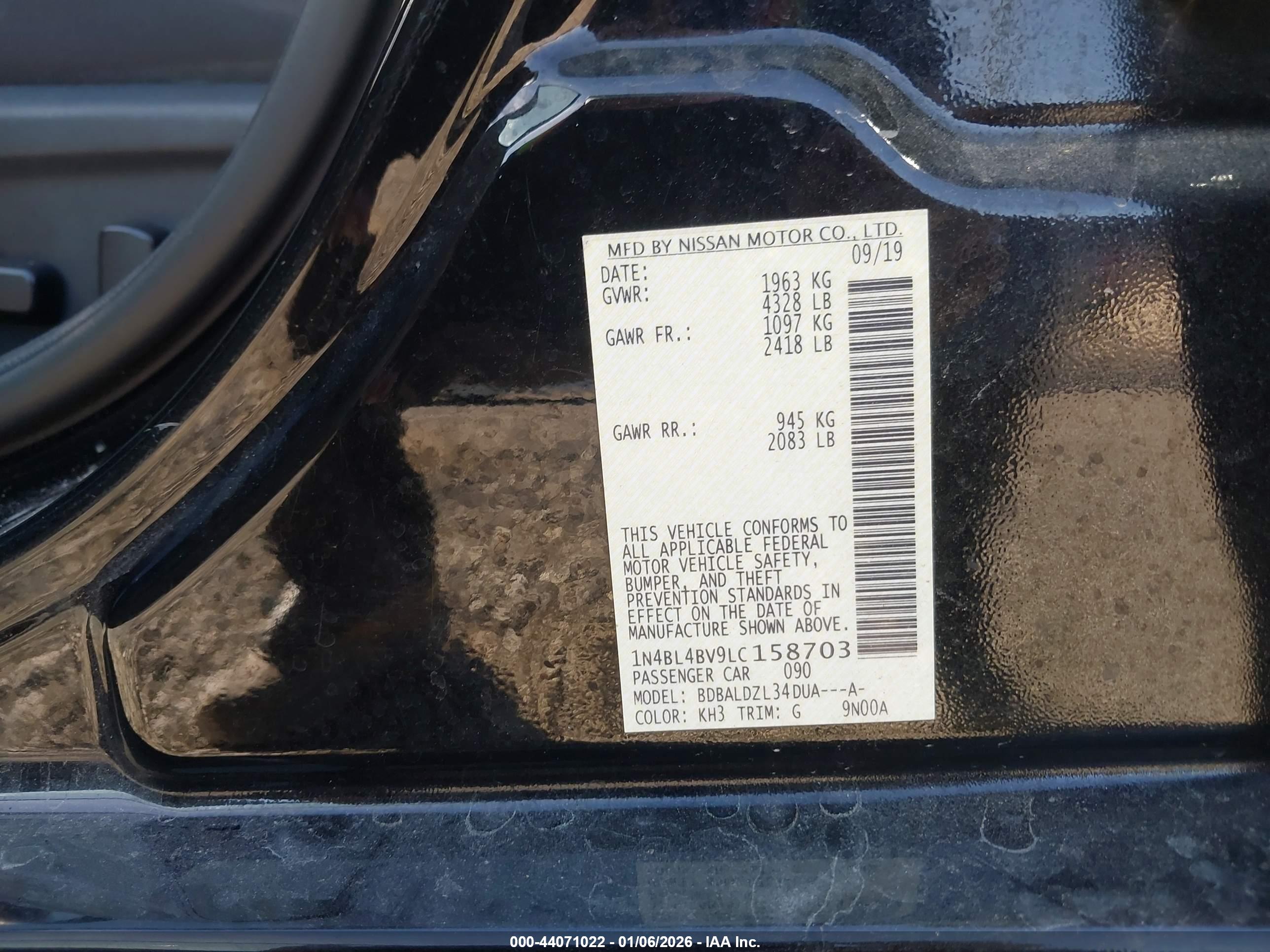 NISSAN ALTIMA image 9