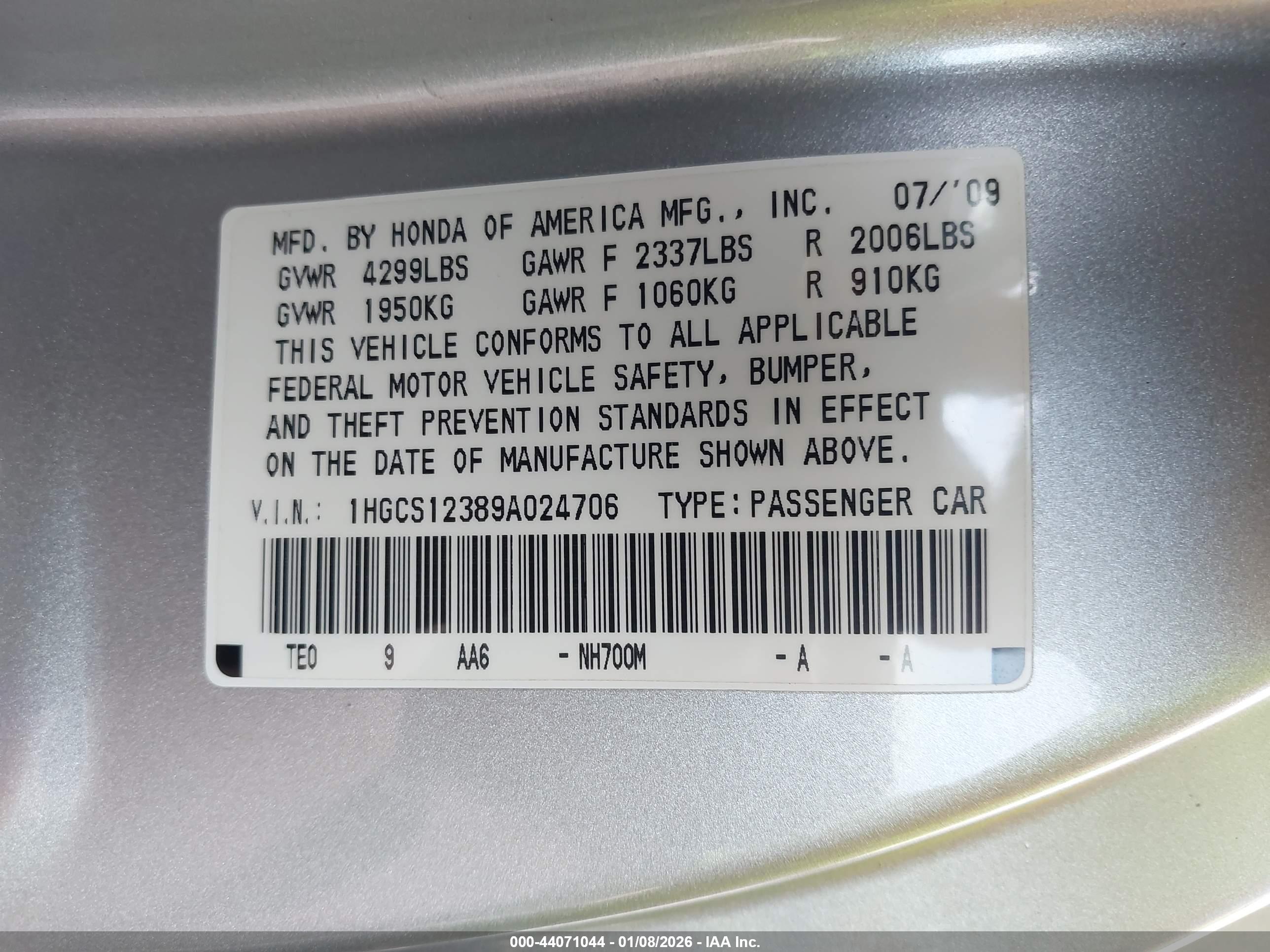HONDA ACCORD image 9