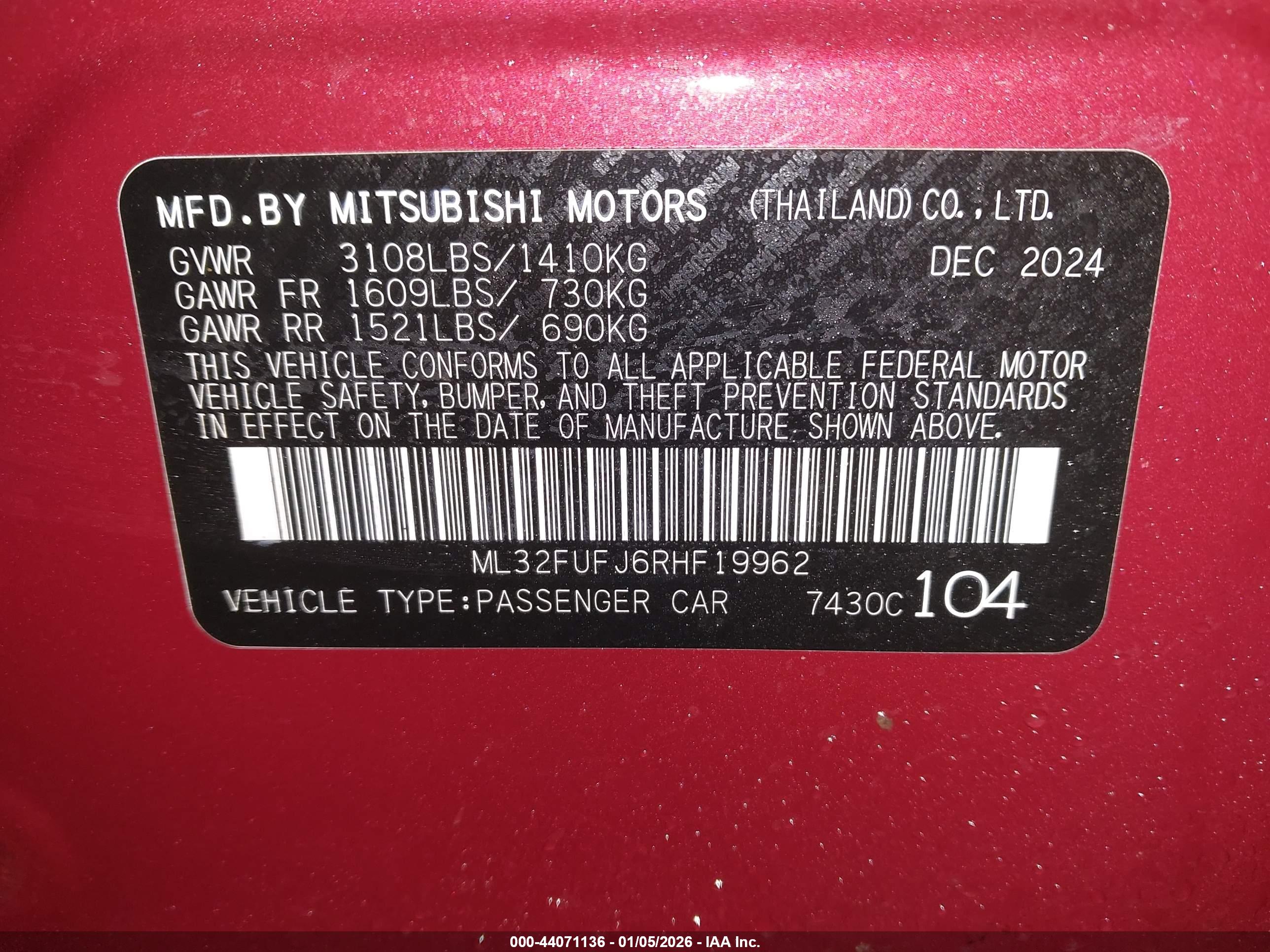 MITSUBISHI MIRAGE image 9