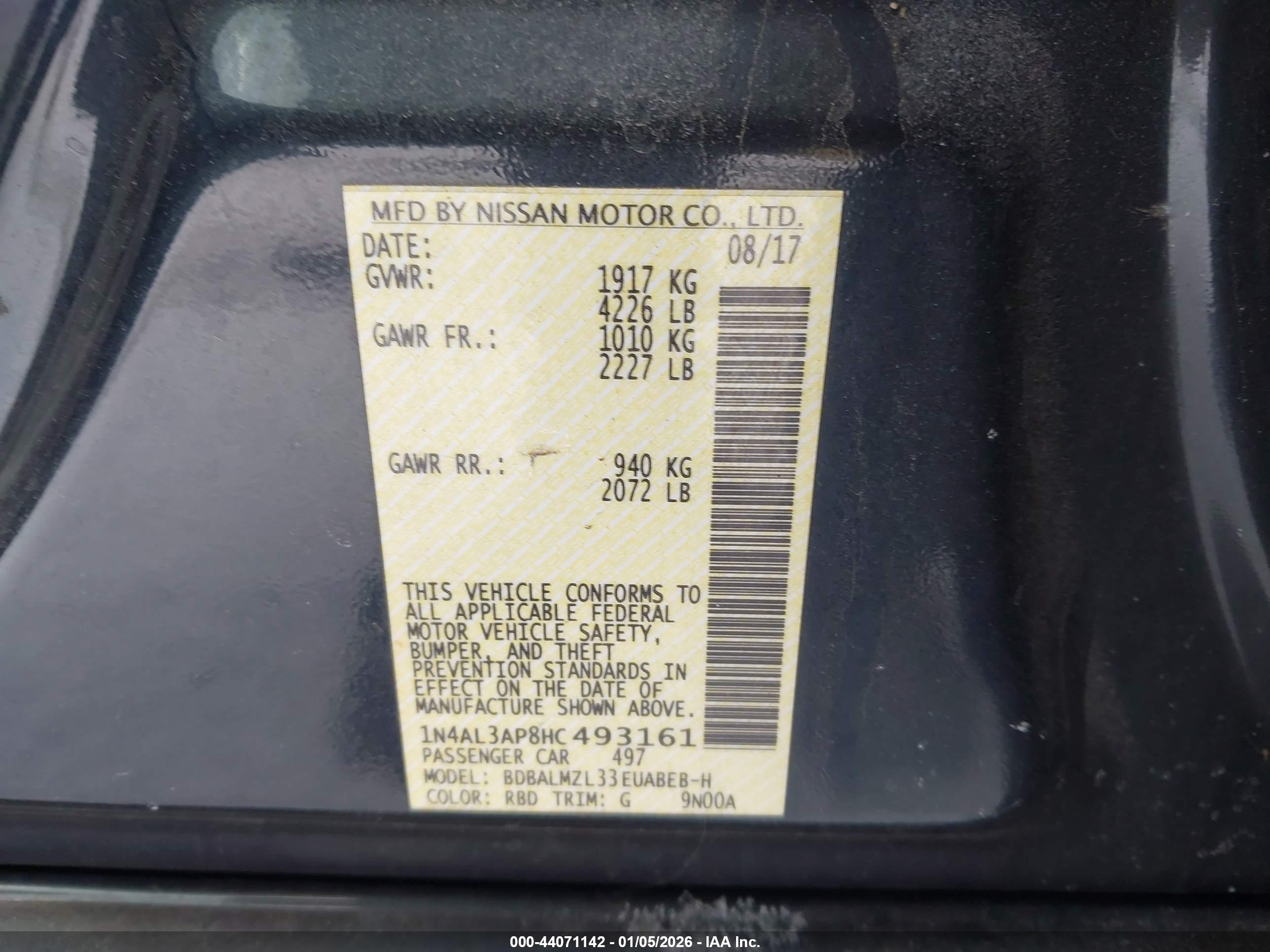 NISSAN ALTIMA image 9