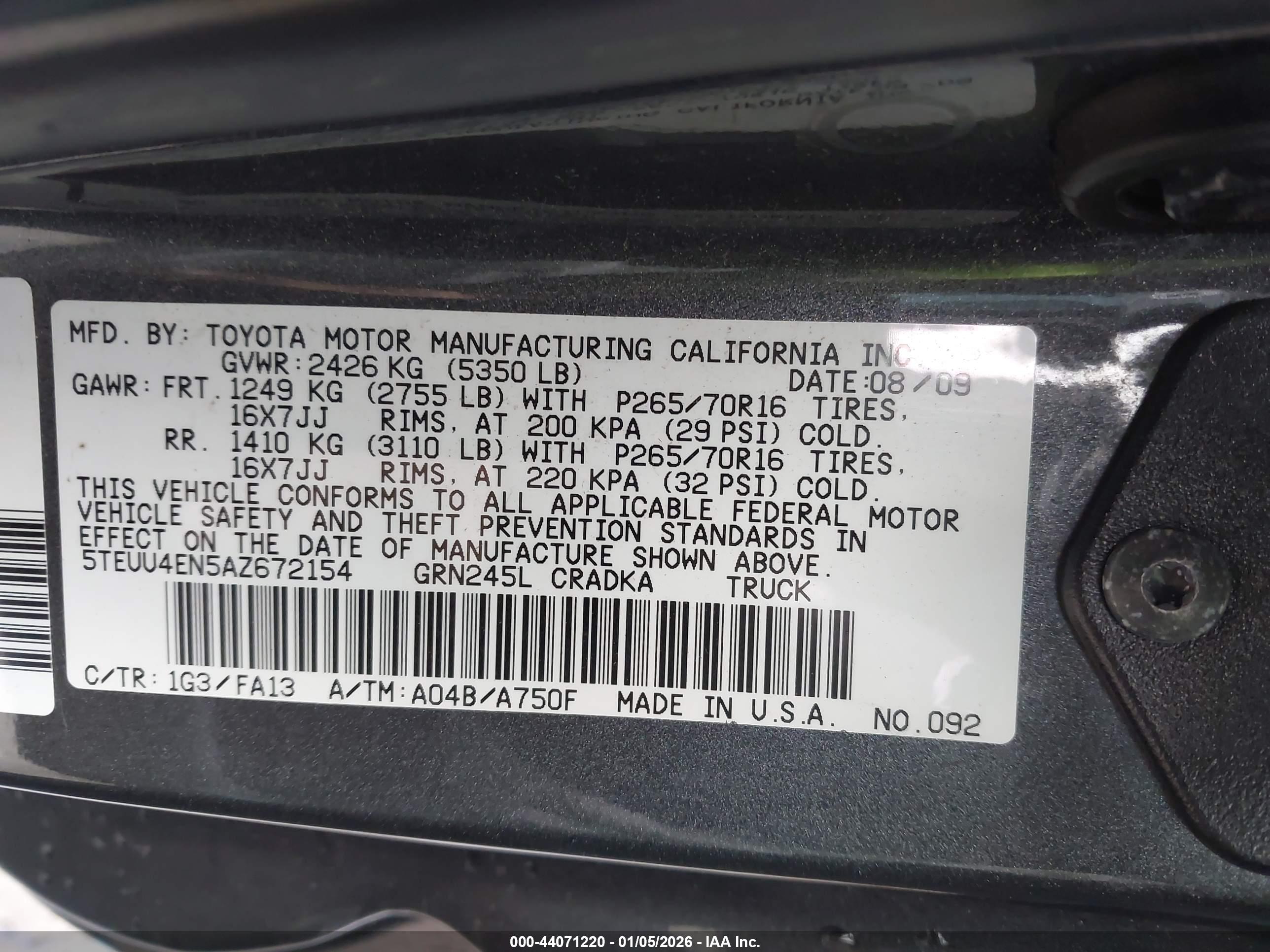 TOYOTA TACOMA image 9