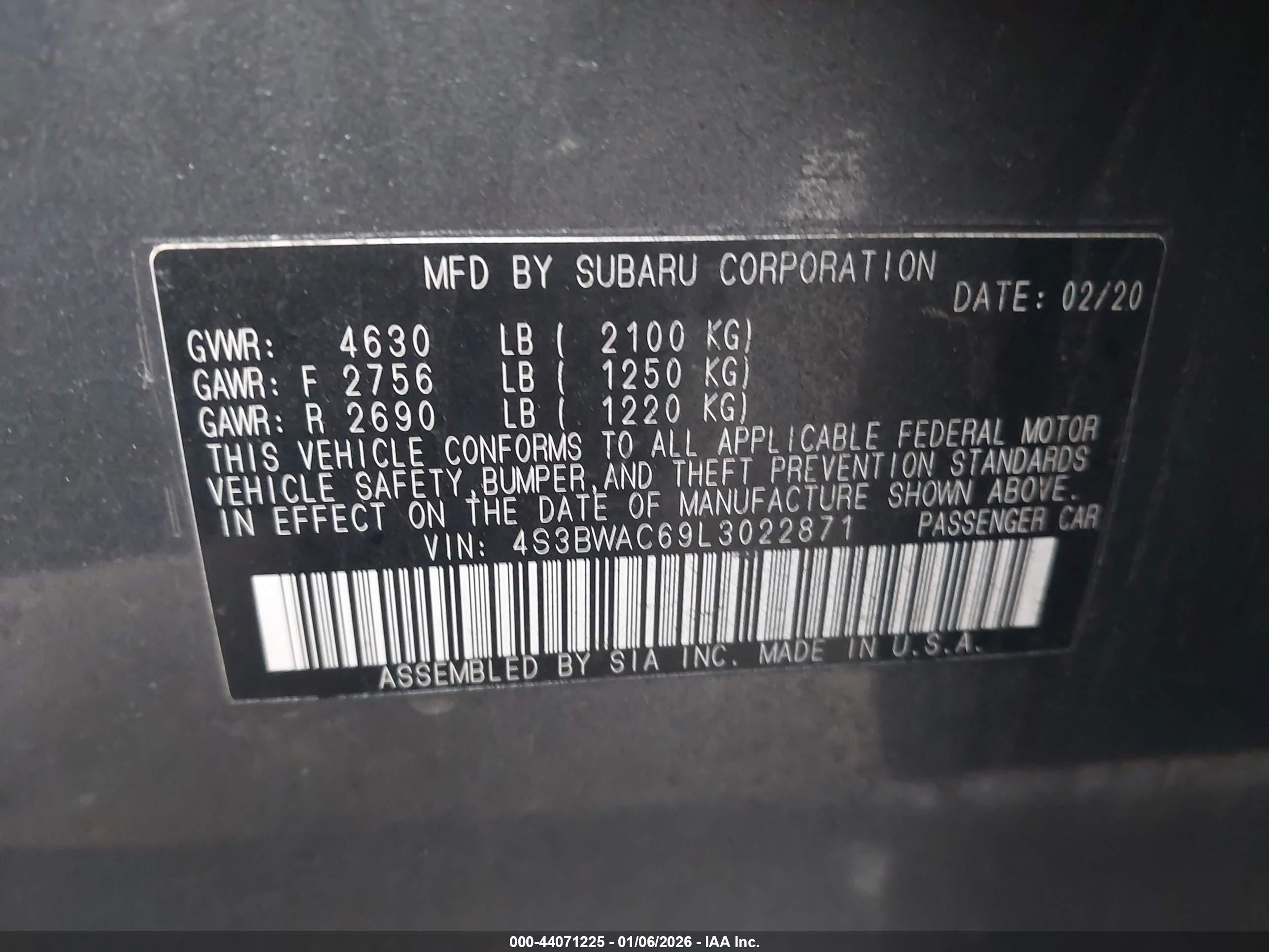 SUBARU LEGACY image 9
