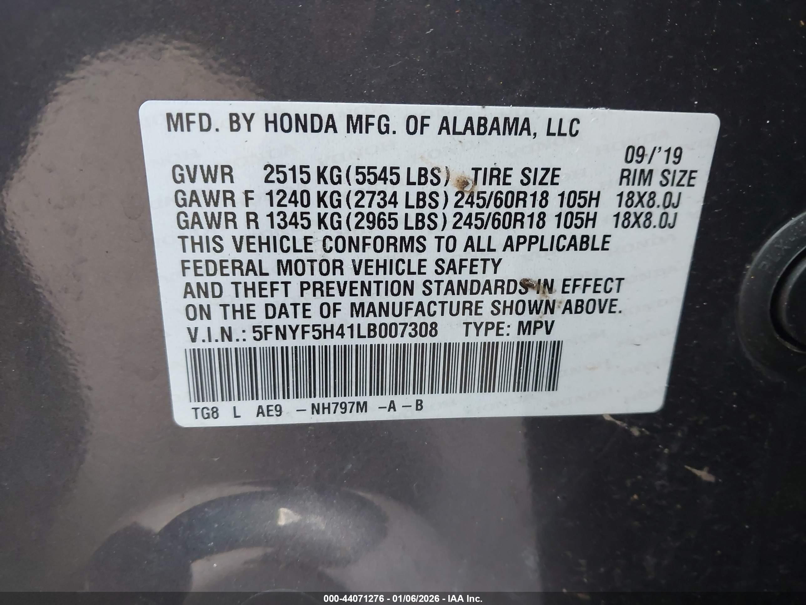 HONDA PILOT image 9