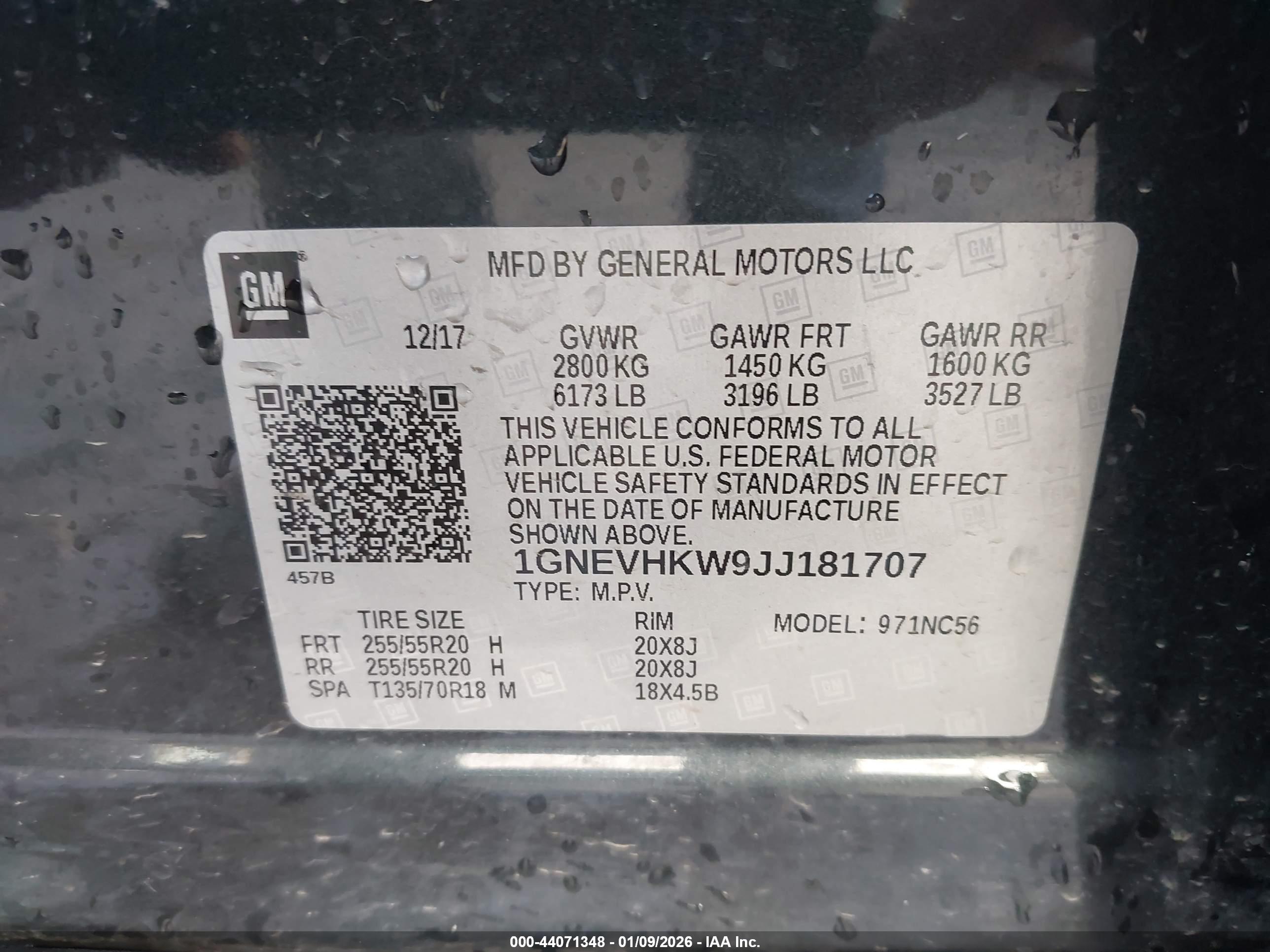 CHEVROLET TRAVERSE image 9