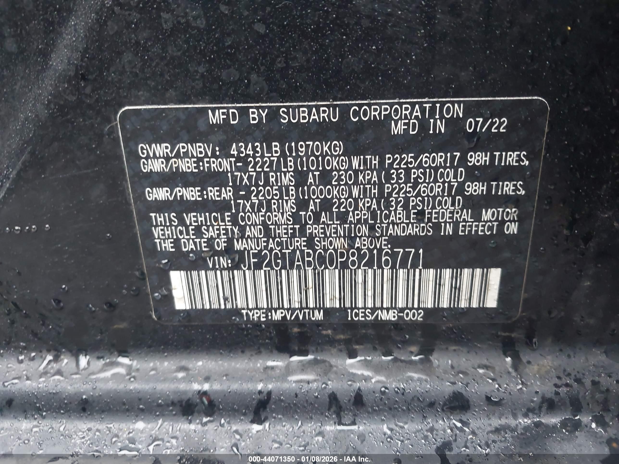 SUBARU CROSSTREK image 9