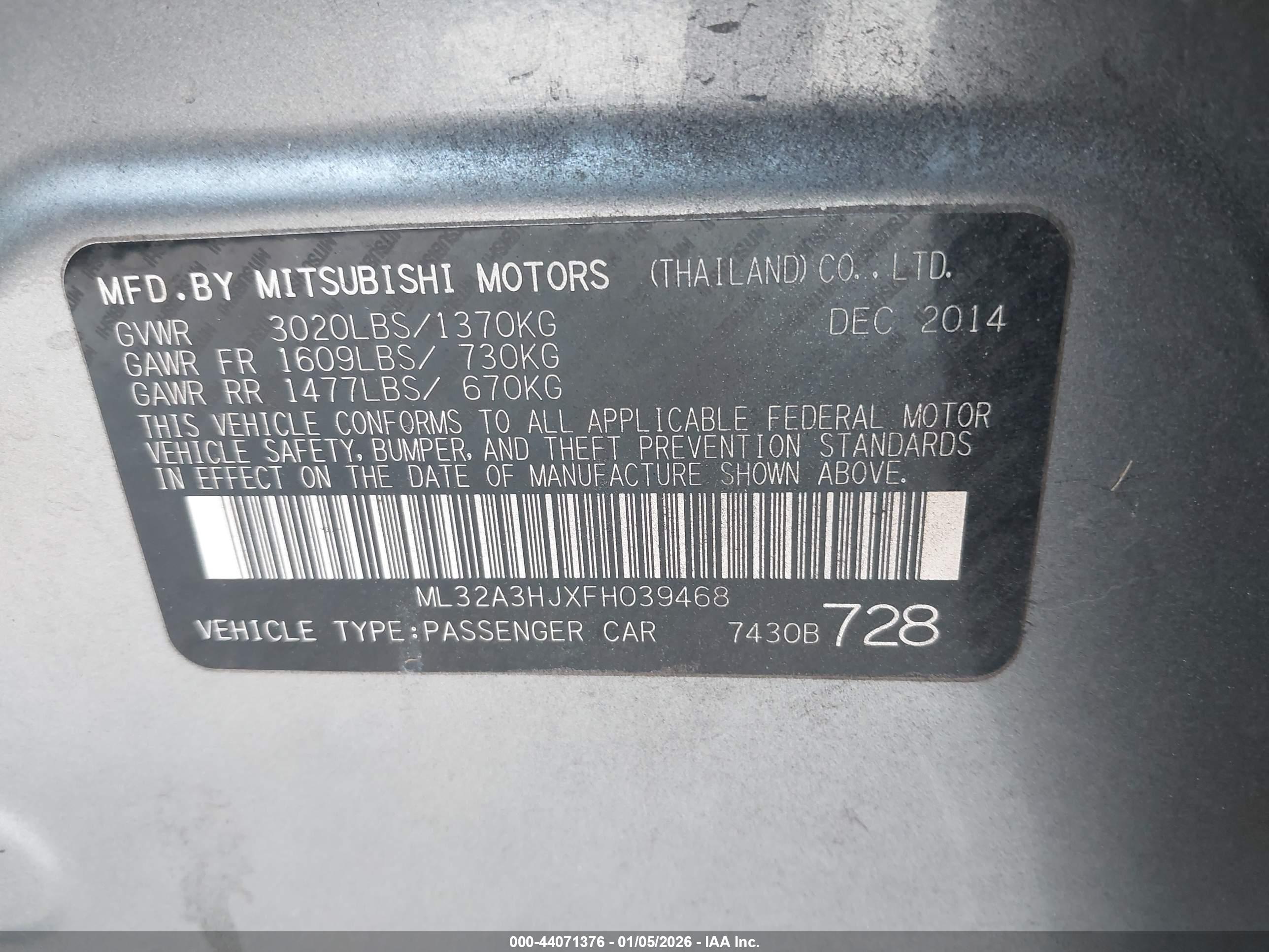 MITSUBISHI MIRAGE image 9
