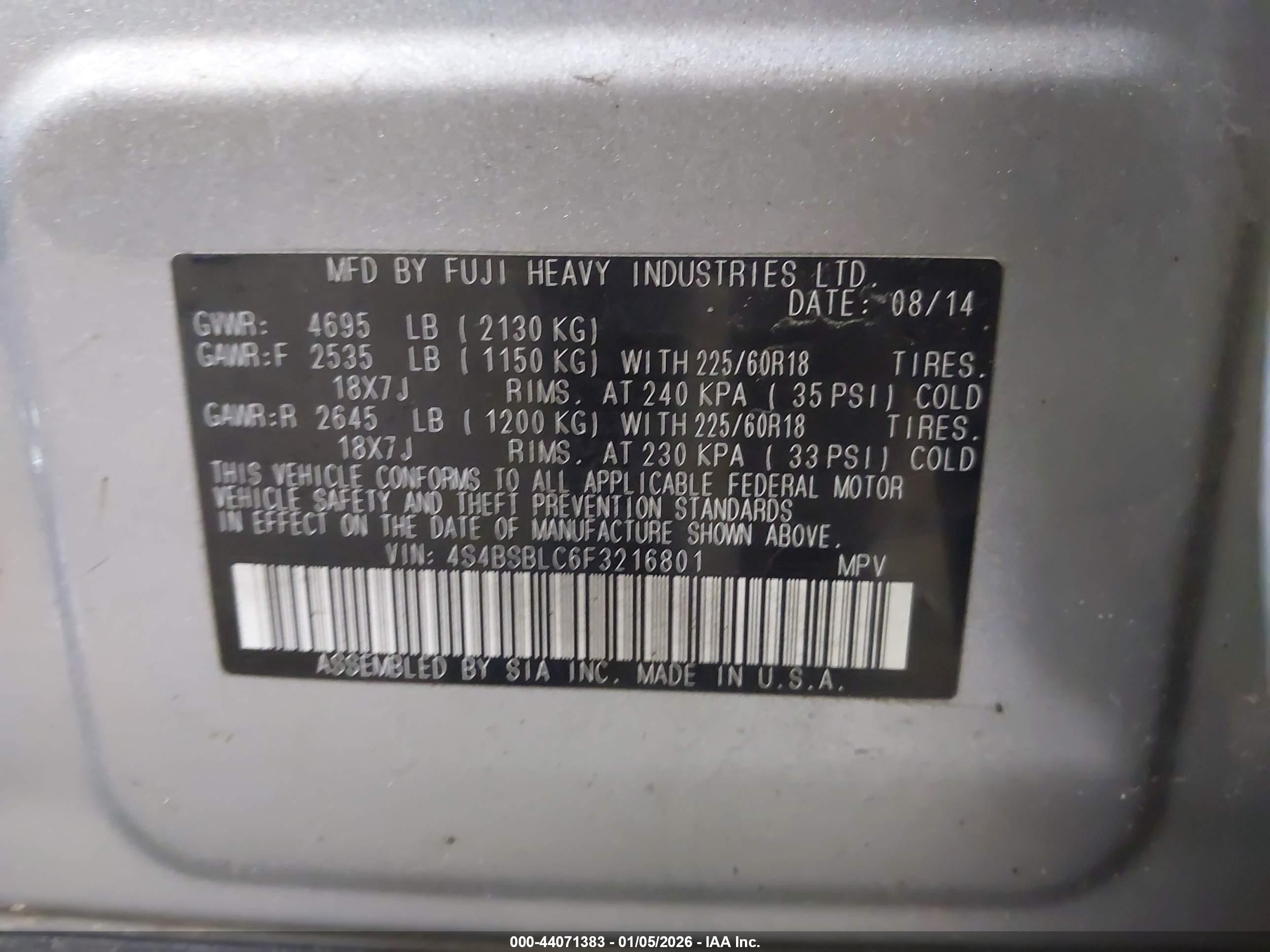 SUBARU OUTBACK image 9