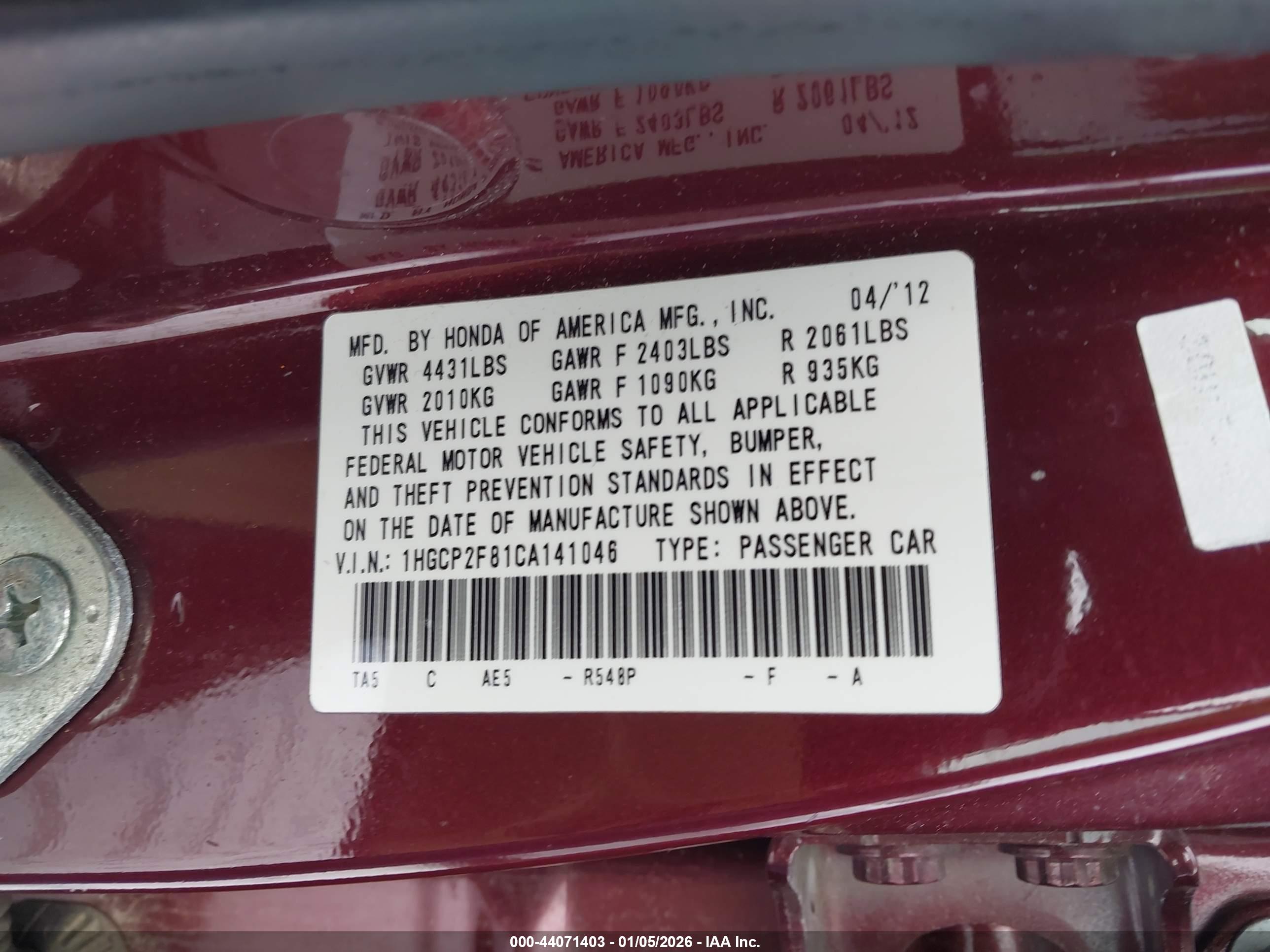 HONDA ACCORD image 9