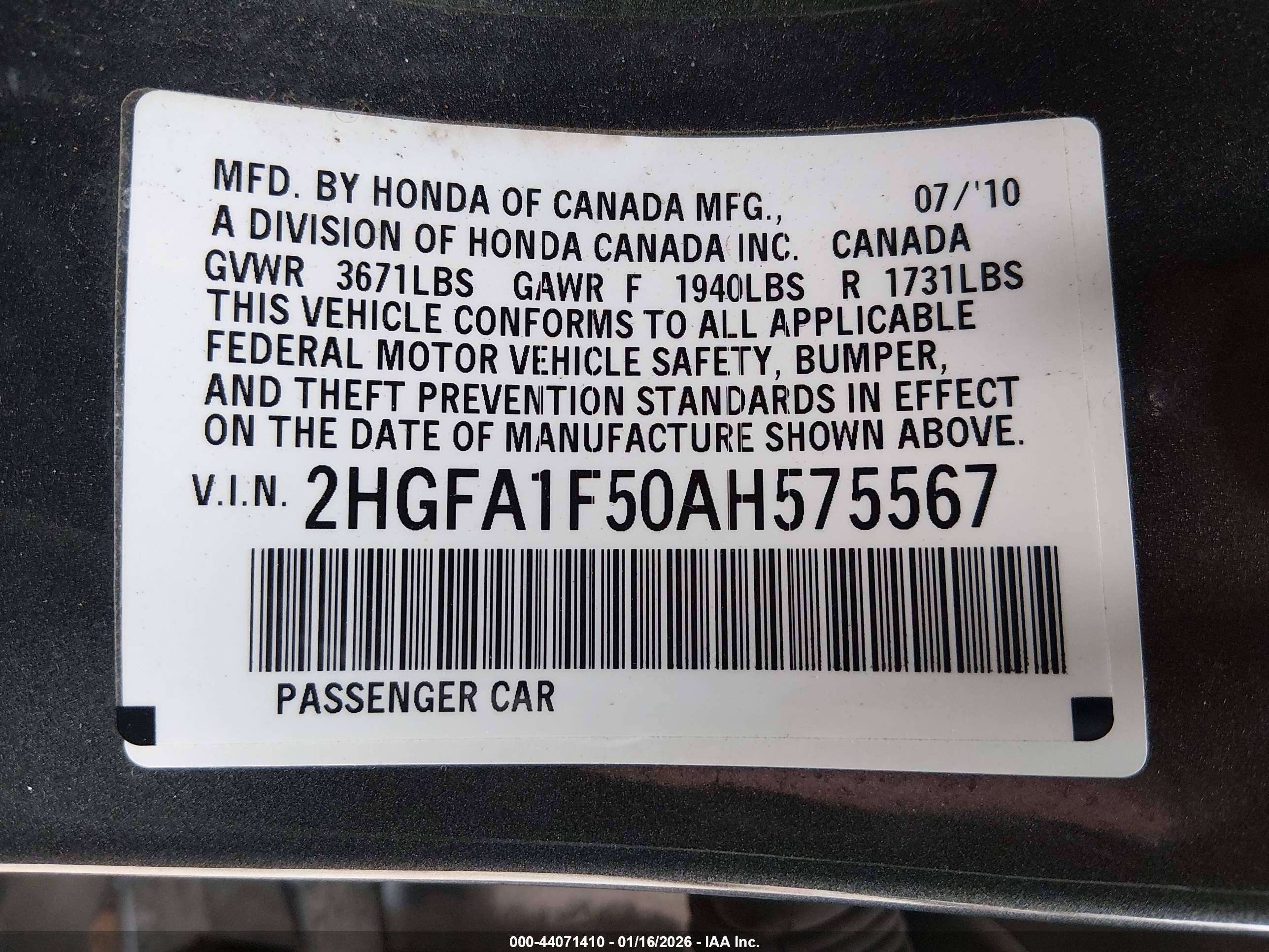 HONDA CIVIC image 9