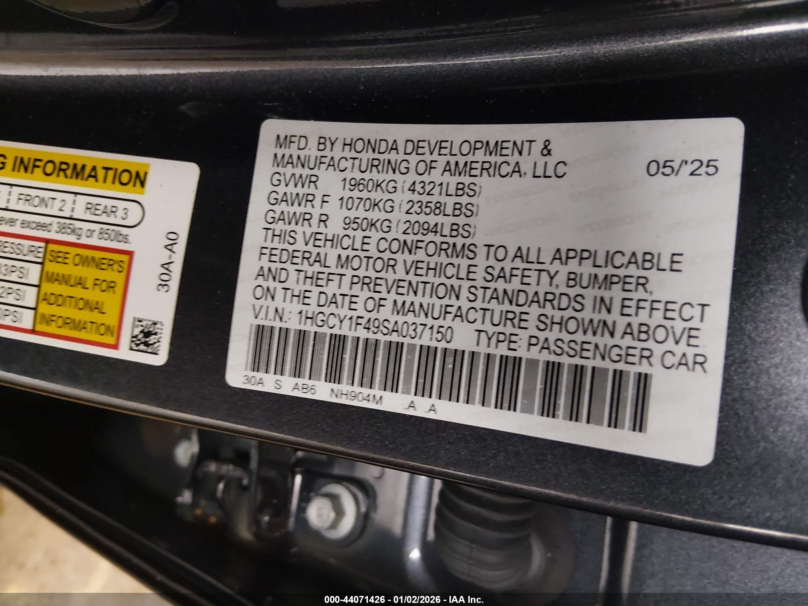 HONDA ACCORD image 9