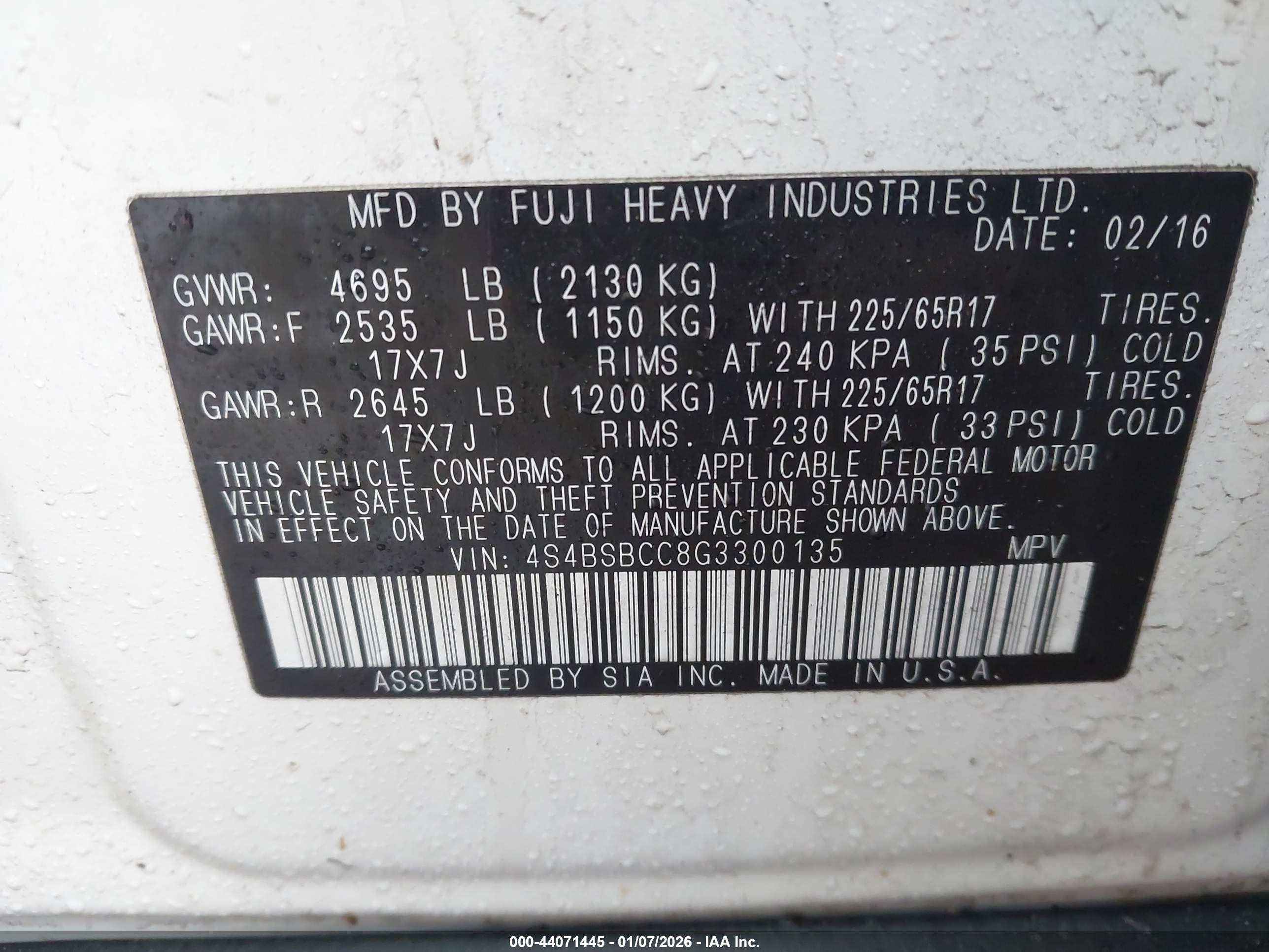 SUBARU OUTBACK image 9