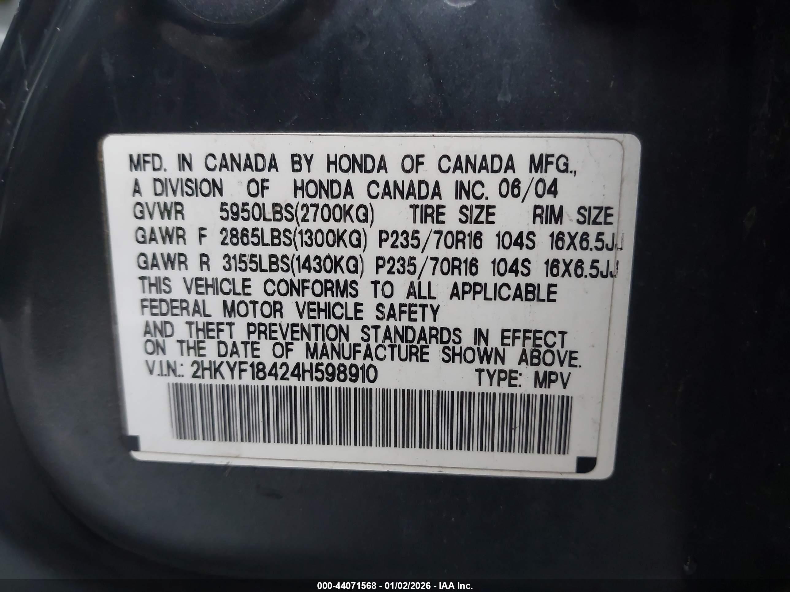 HONDA PILOT image 9