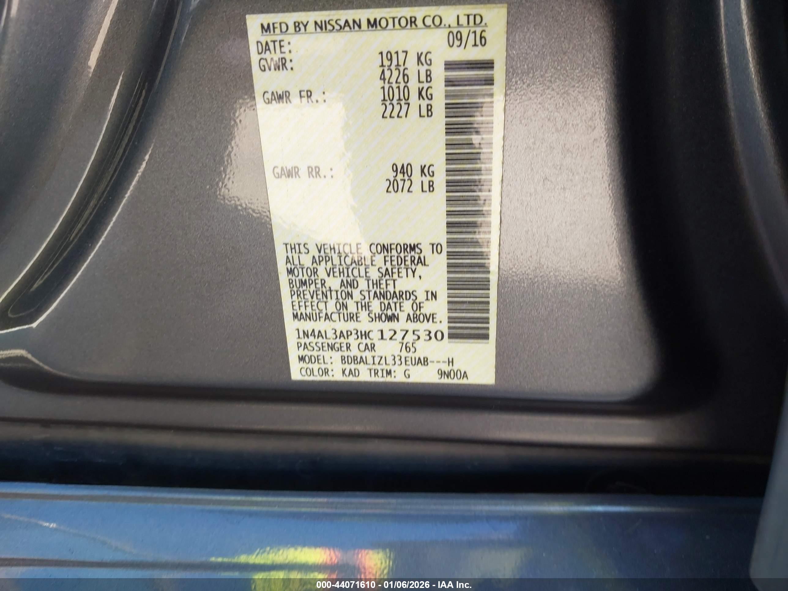 NISSAN ALTIMA image 9