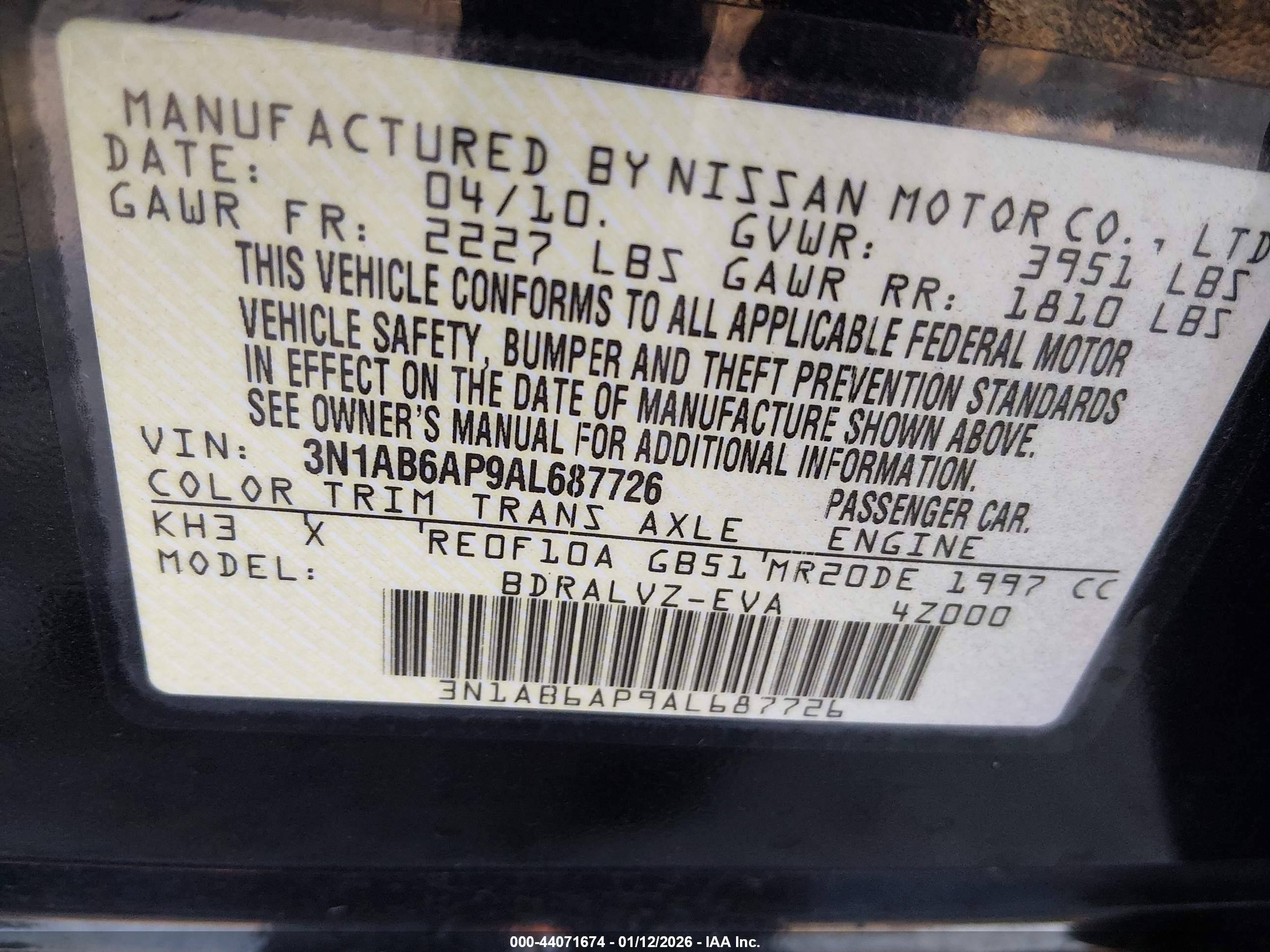 NISSAN SENTRA image 9