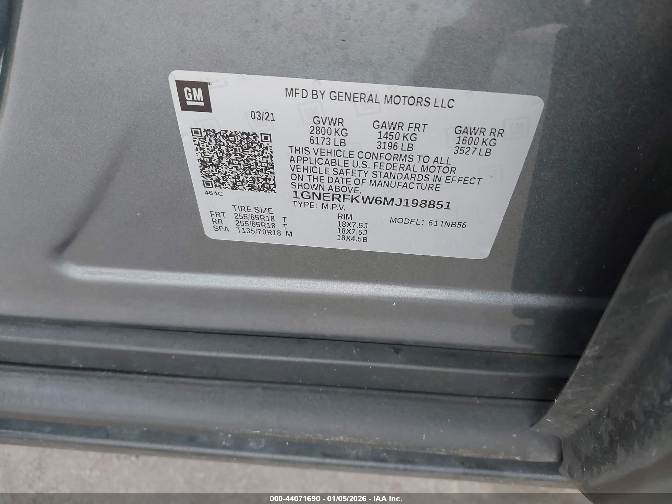 CHEVROLET TRAVERSE image 9