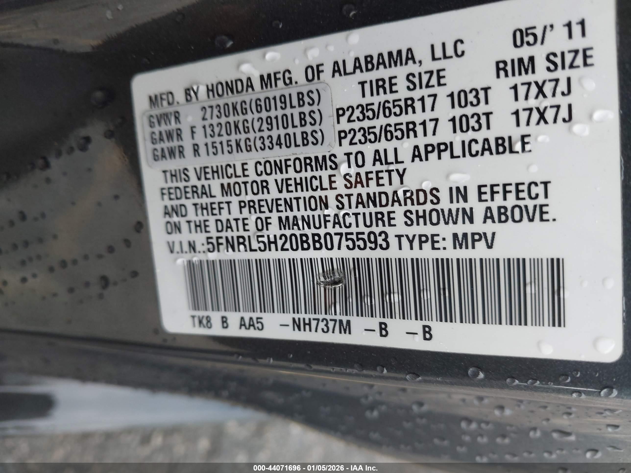 HONDA ODYSSEY image 9