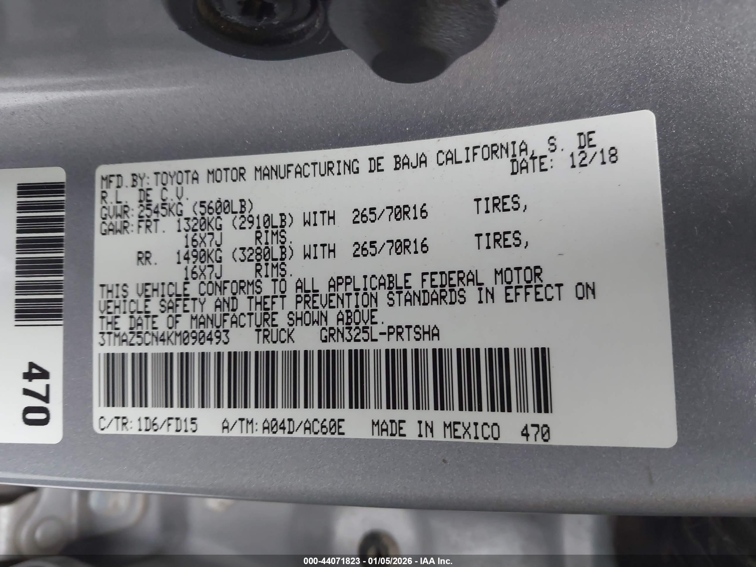 TOYOTA TACOMA image 9