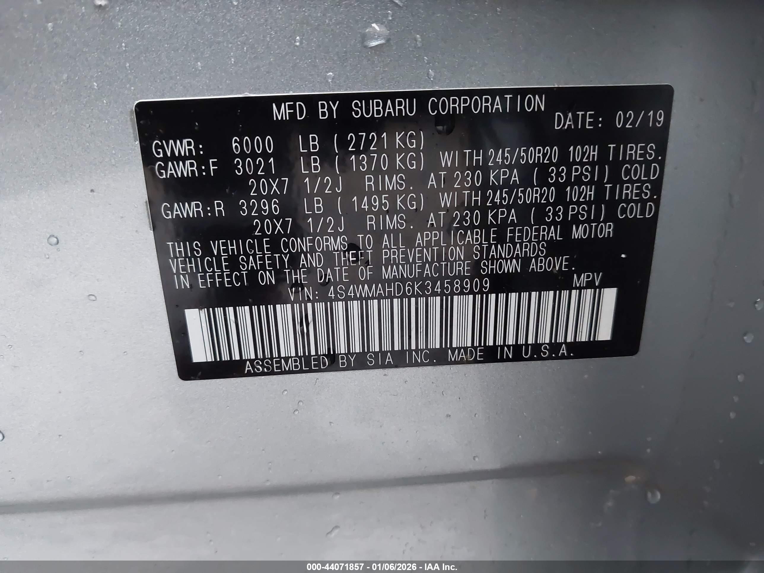 SUBARU ASCENT image 9