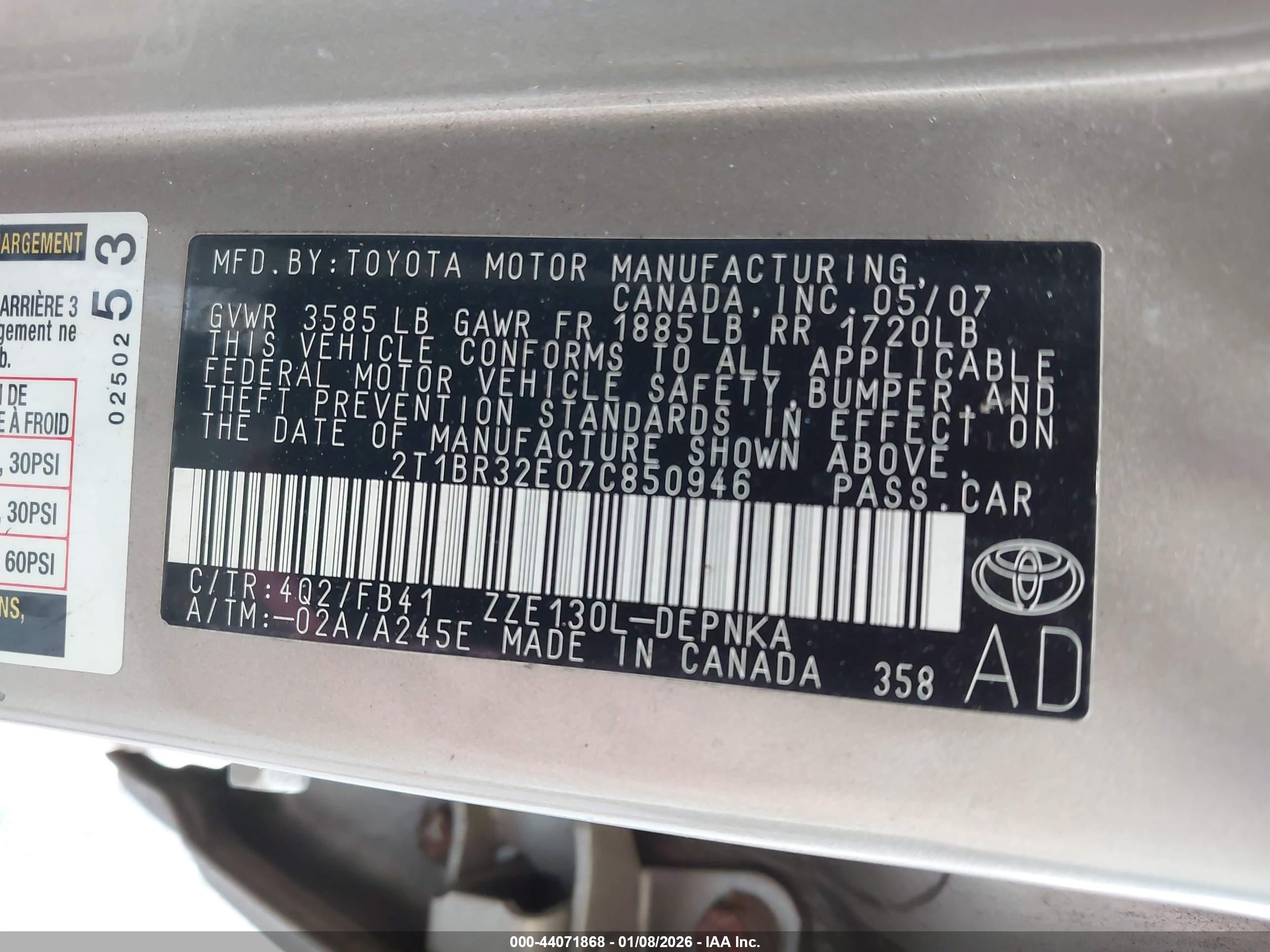 TOYOTA COROLLA image 9