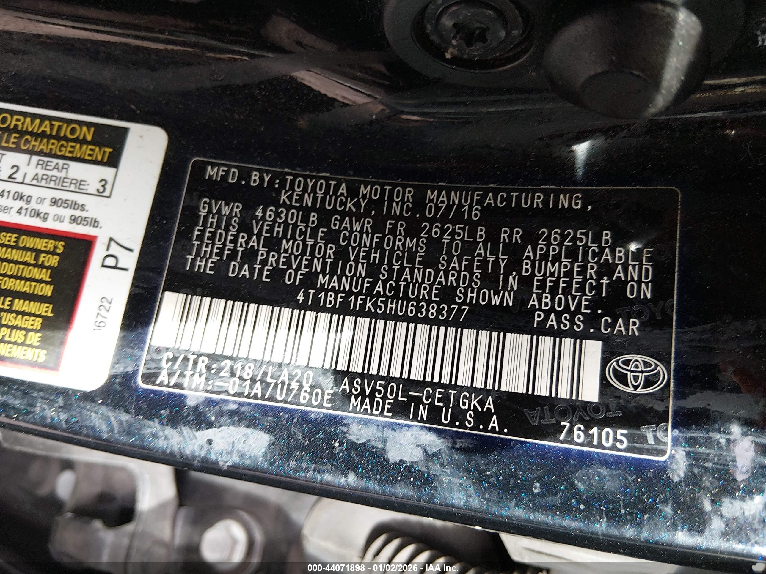 TOYOTA CAMRY image 9