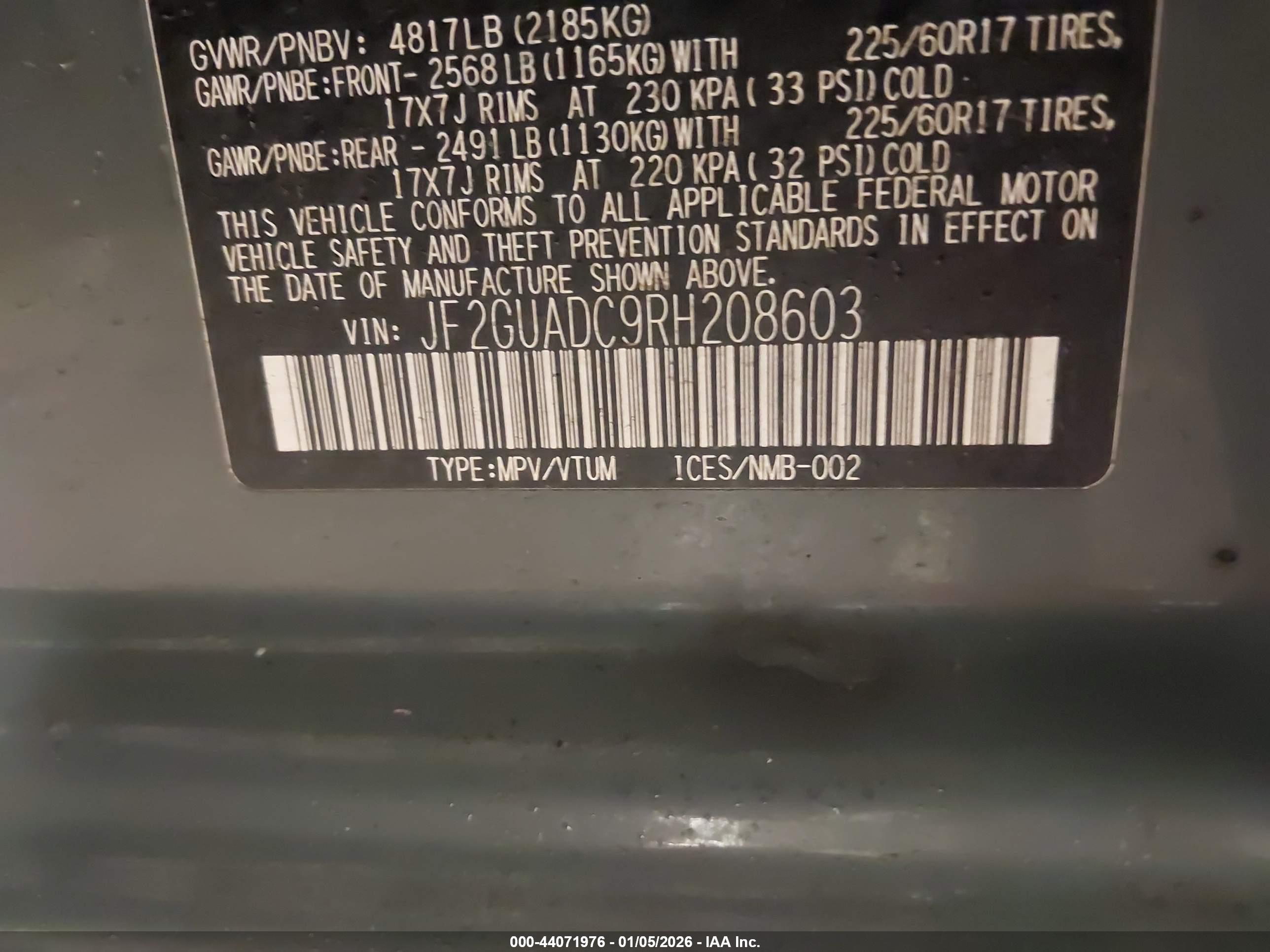 SUBARU CROSSTREK image 9