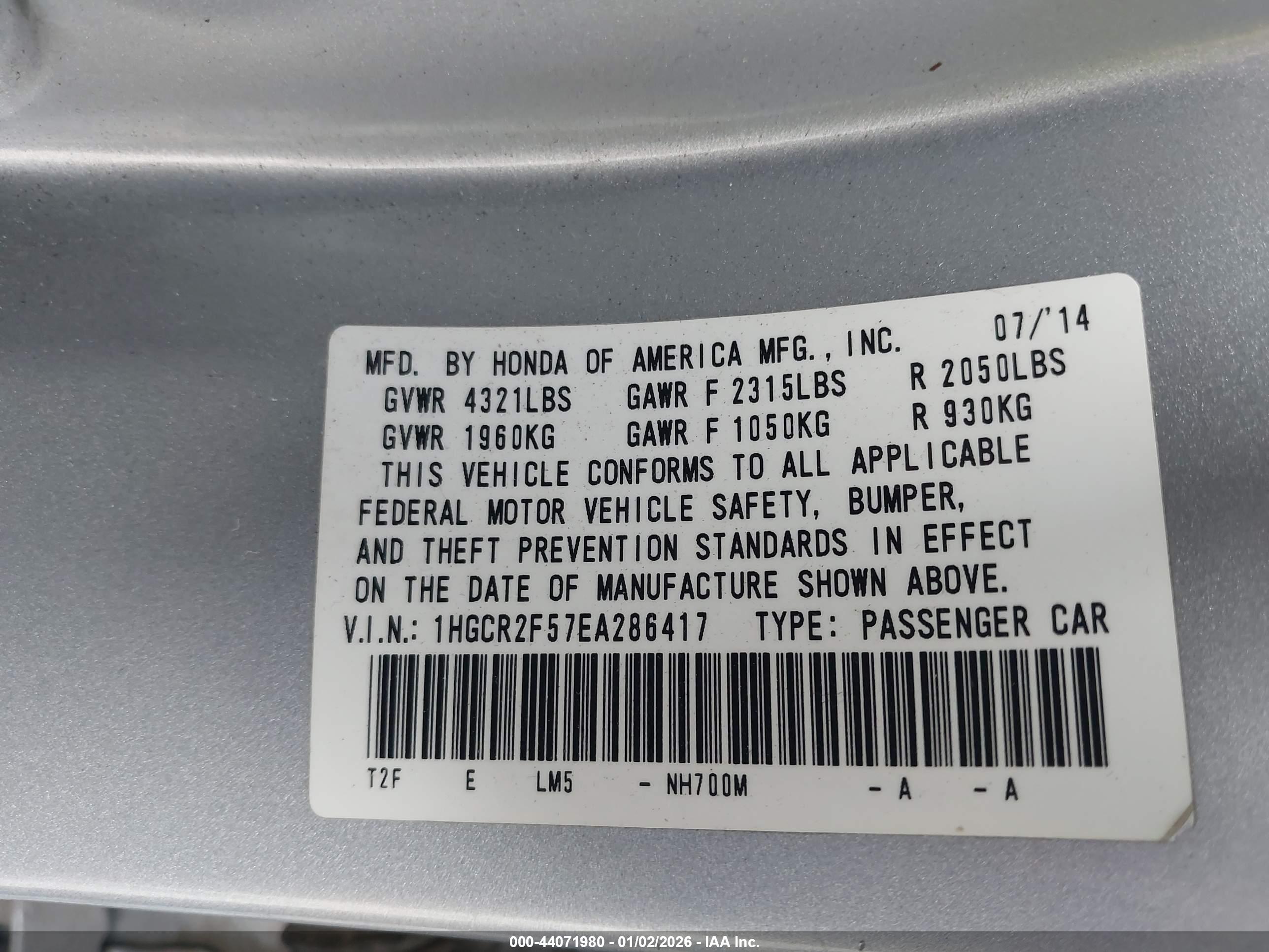 HONDA ACCORD image 9