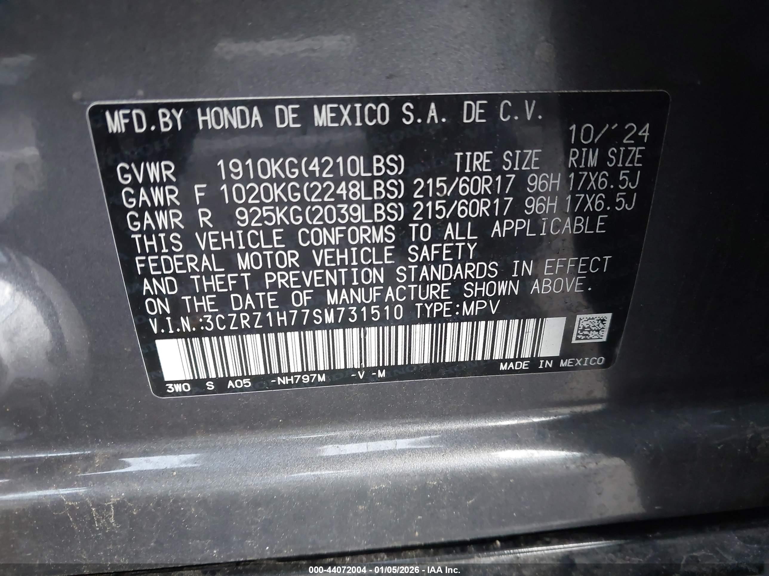 HONDA HR-V image 9