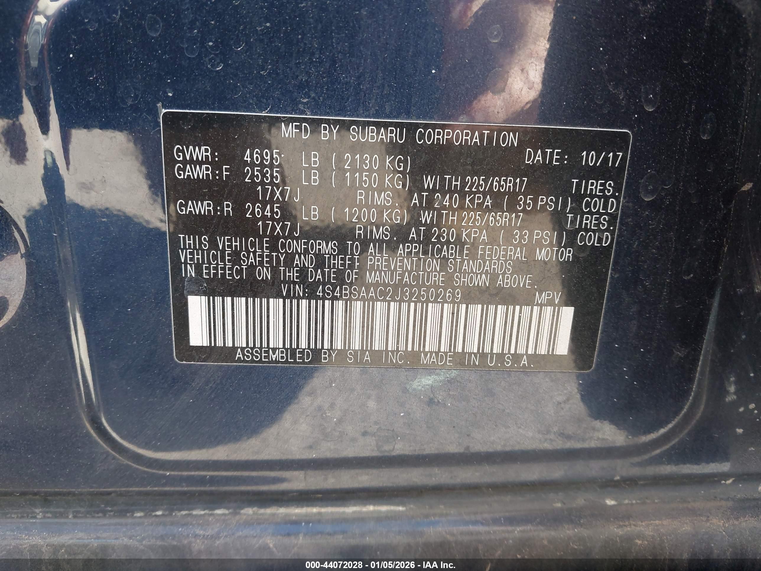 SUBARU OUTBACK image 9