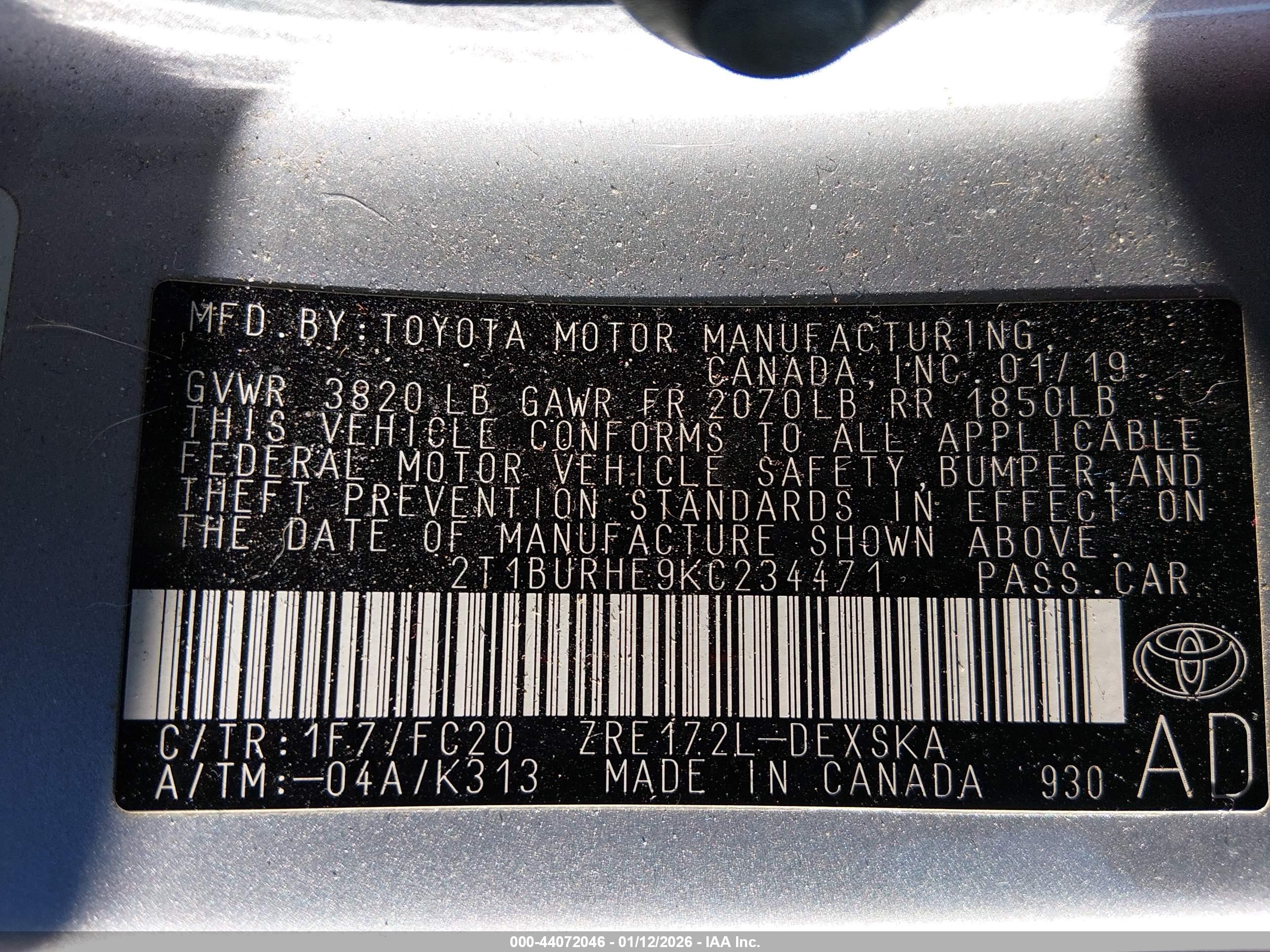 TOYOTA COROLLA image 9