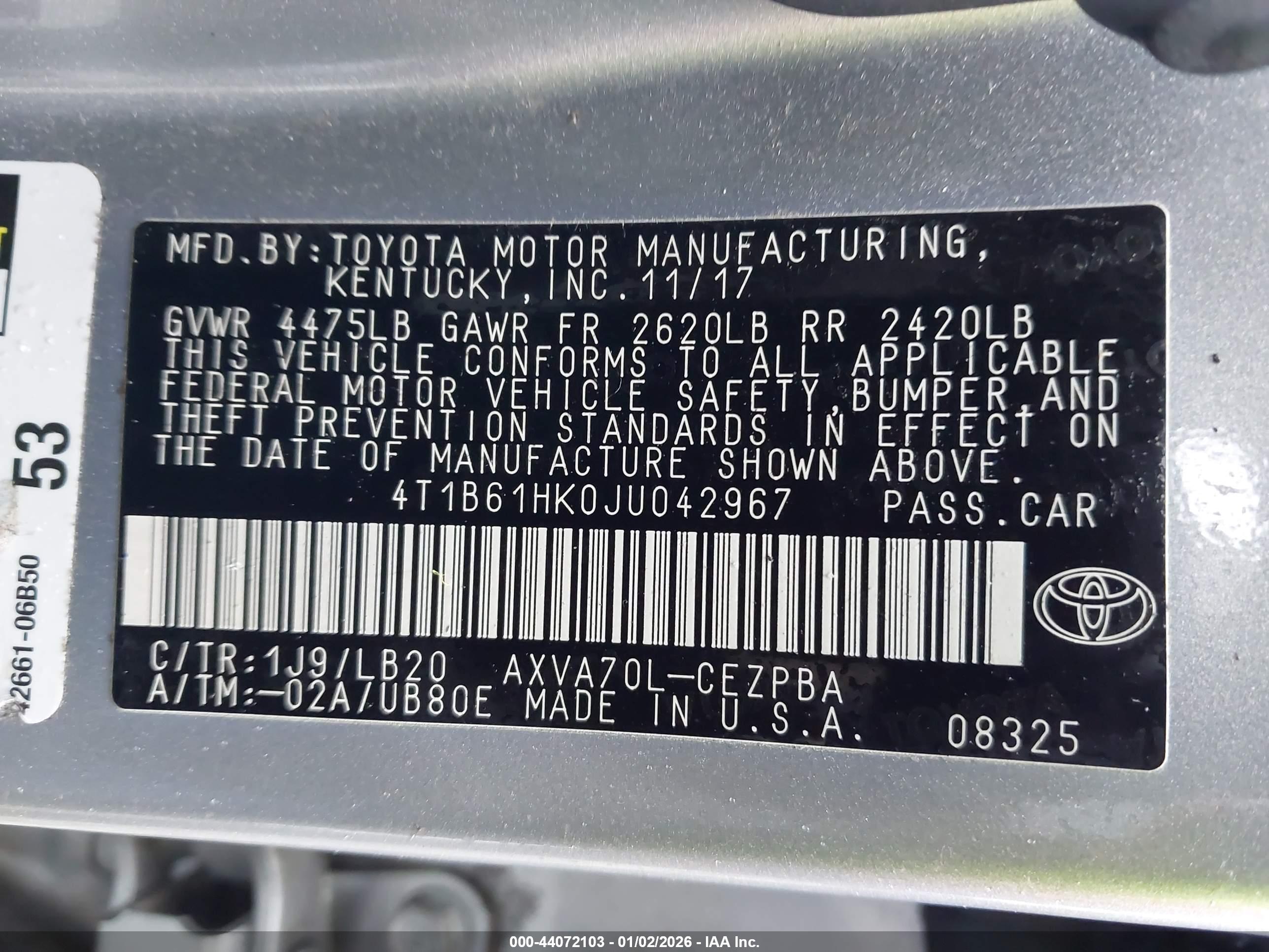 TOYOTA CAMRY image 9
