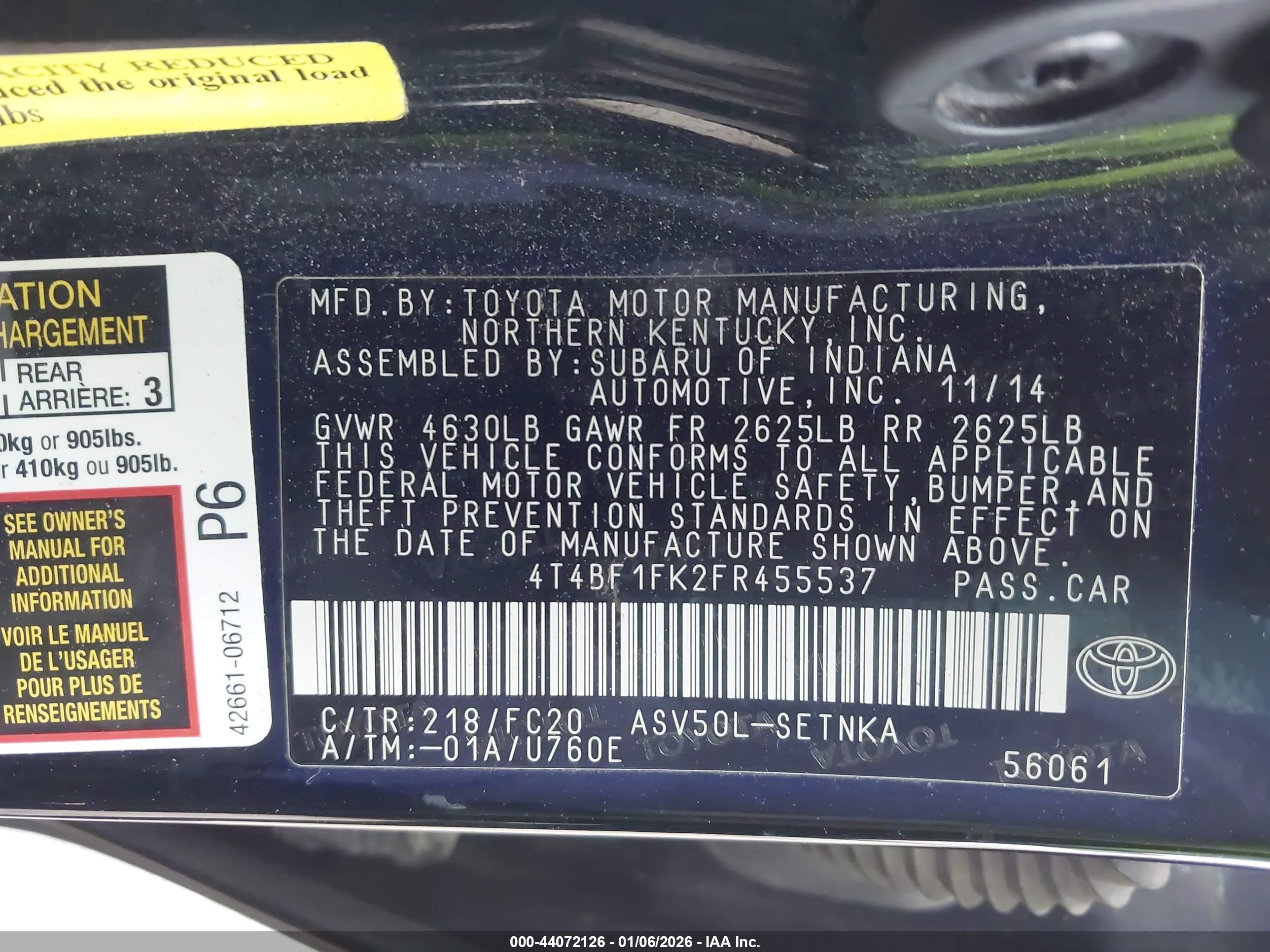 TOYOTA CAMRY image 9