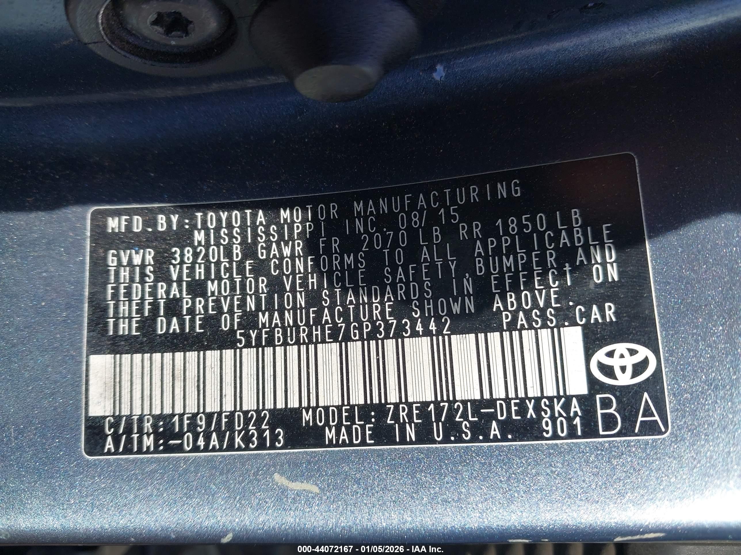 TOYOTA COROLLA image 9