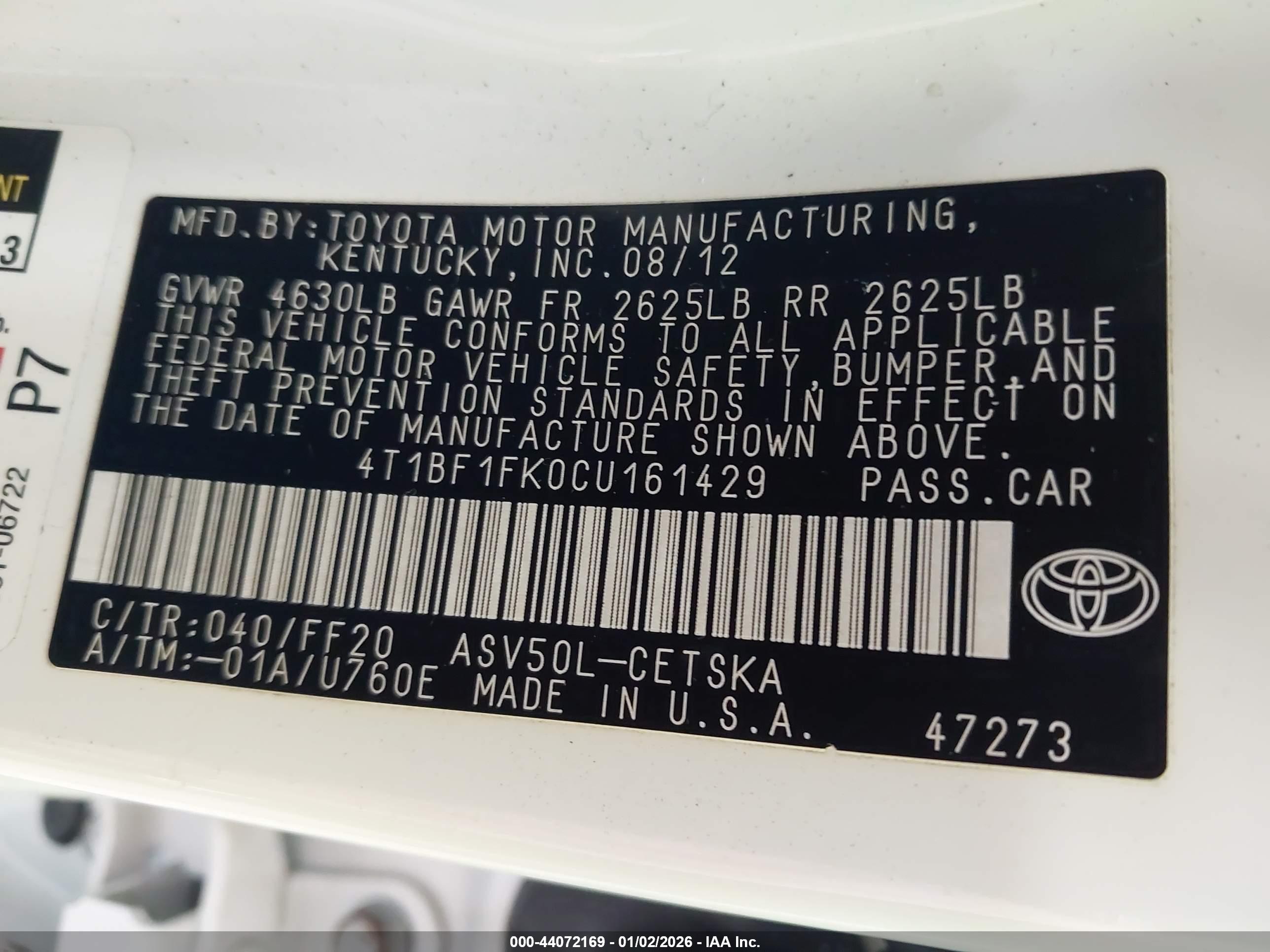 TOYOTA CAMRY image 9
