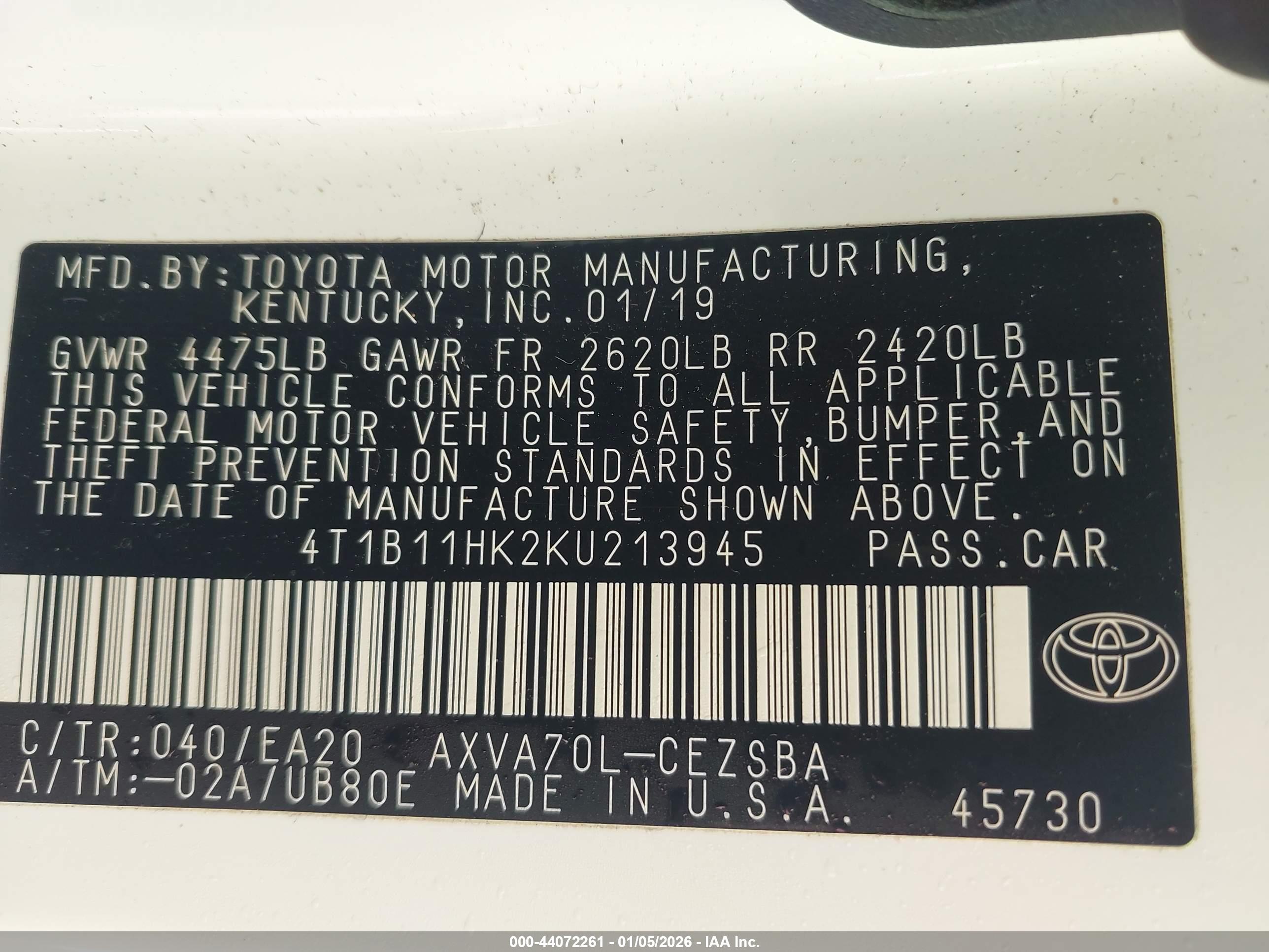 TOYOTA CAMRY image 9