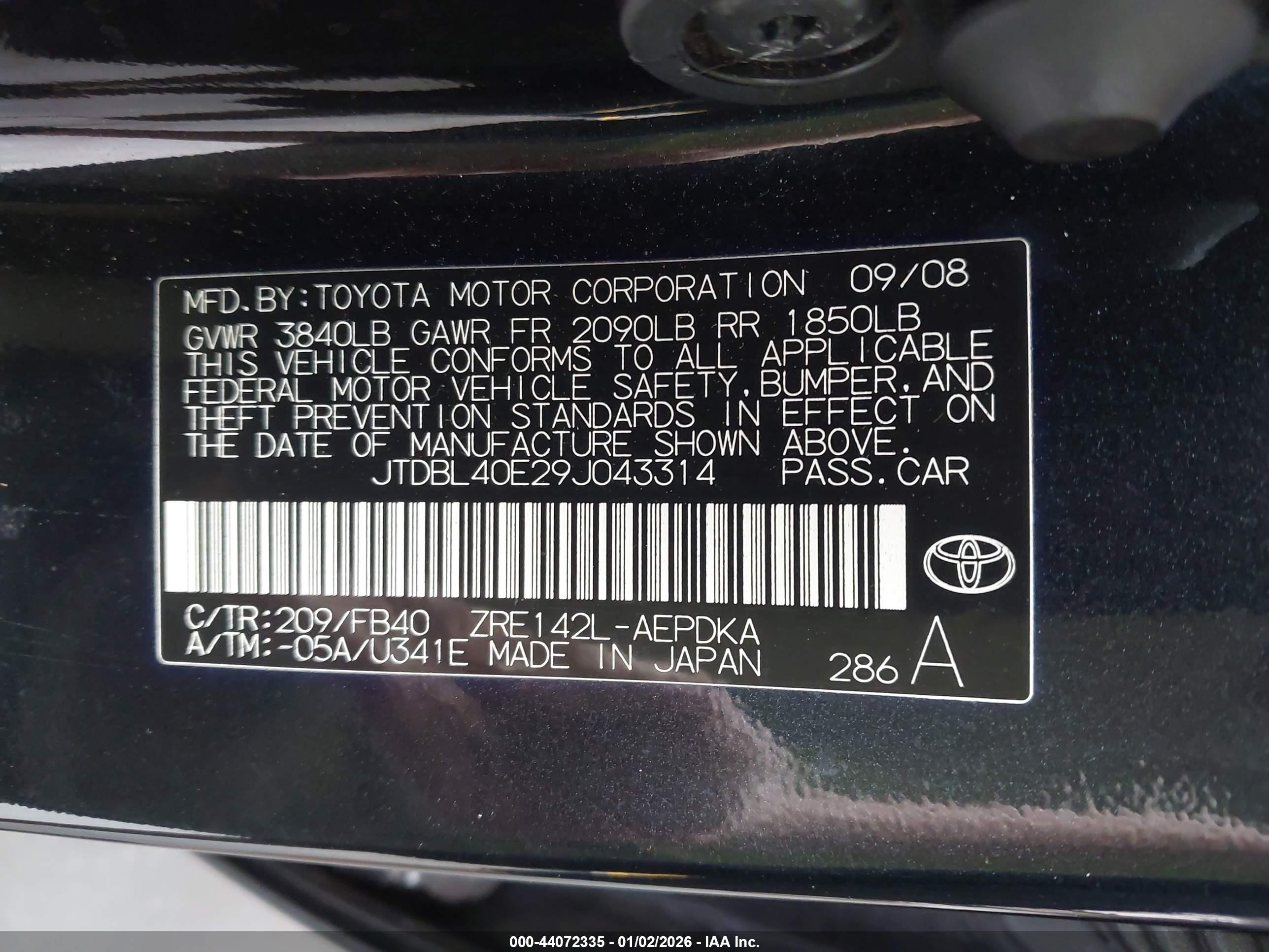 TOYOTA COROLLA image 9