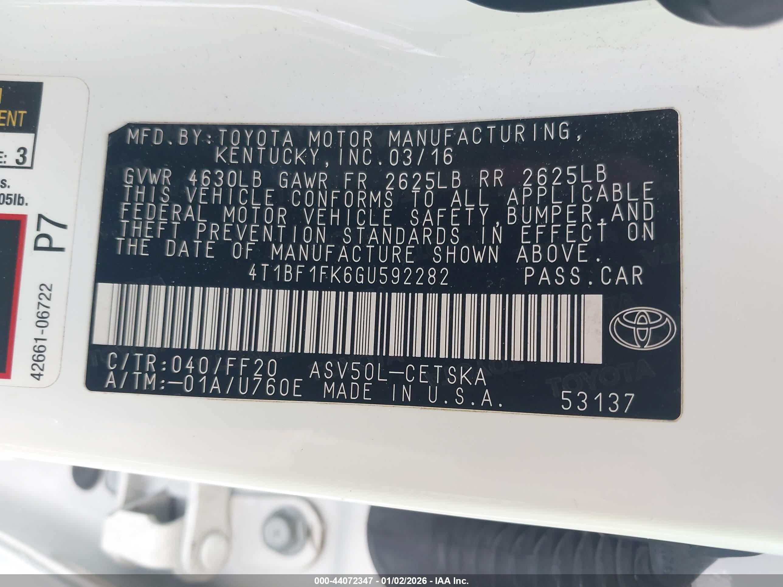 TOYOTA CAMRY image 9