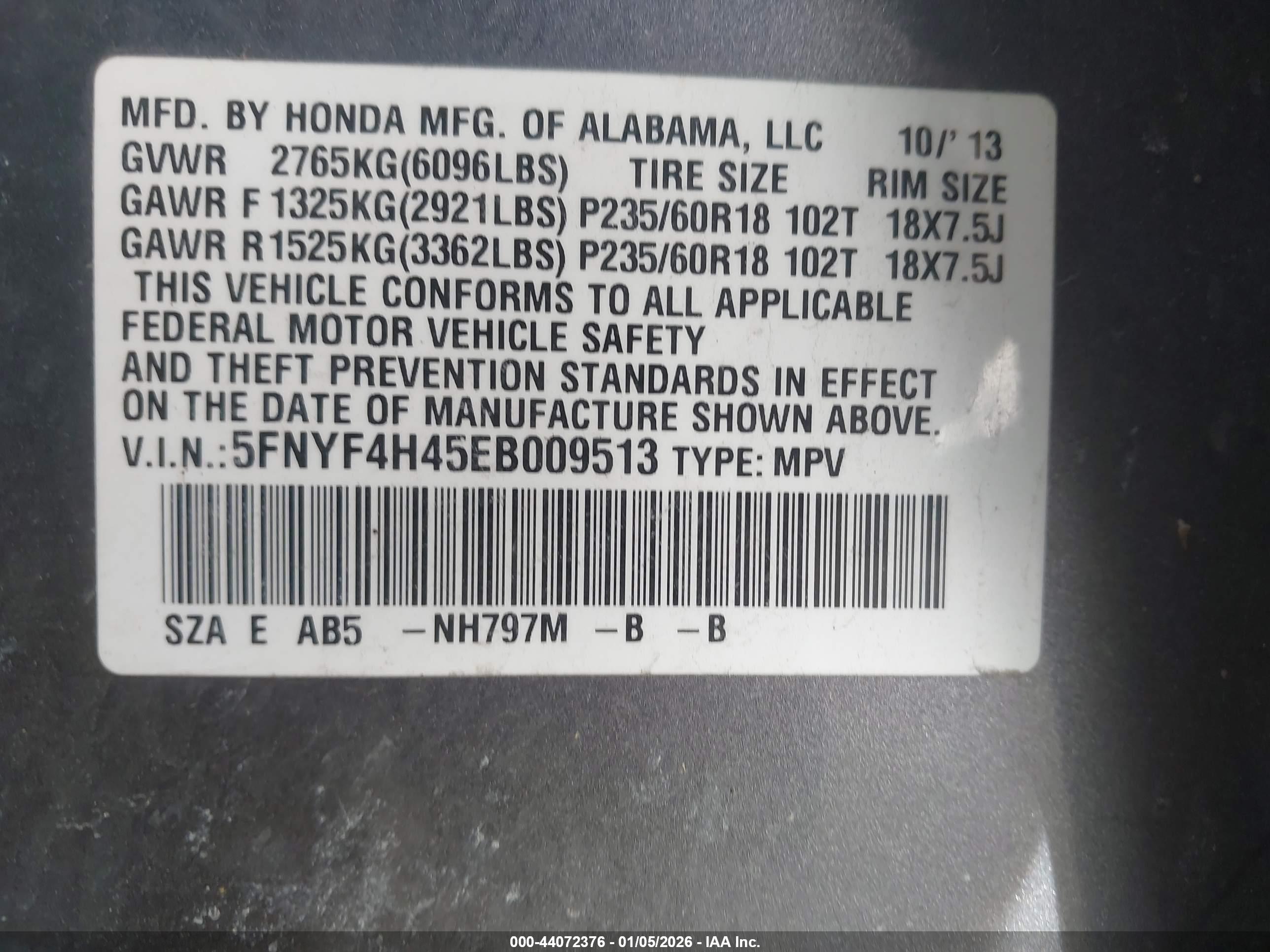 HONDA PILOT image 9