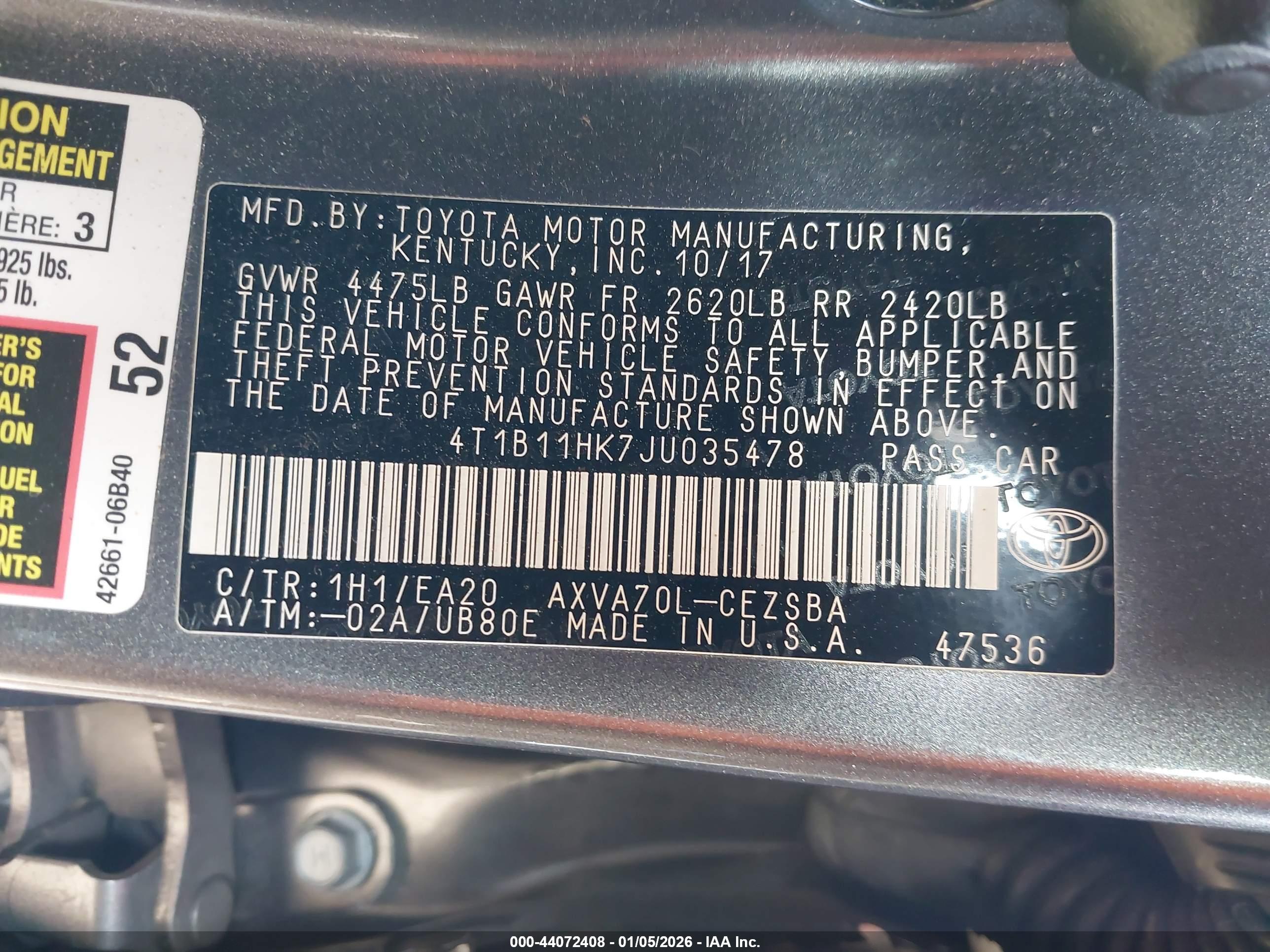 TOYOTA CAMRY image 9