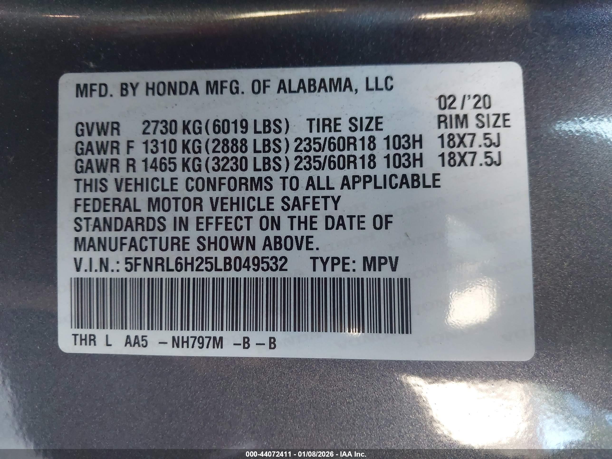 HONDA ODYSSEY image 9