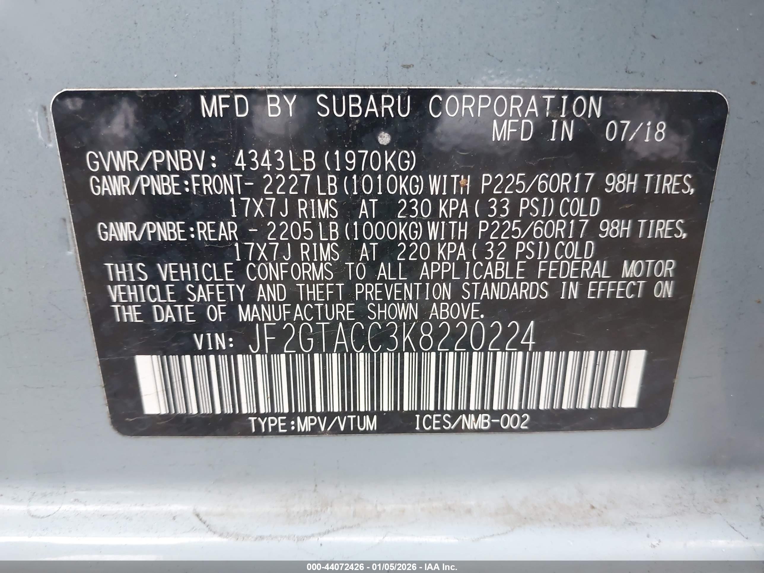 SUBARU CROSSTREK image 9